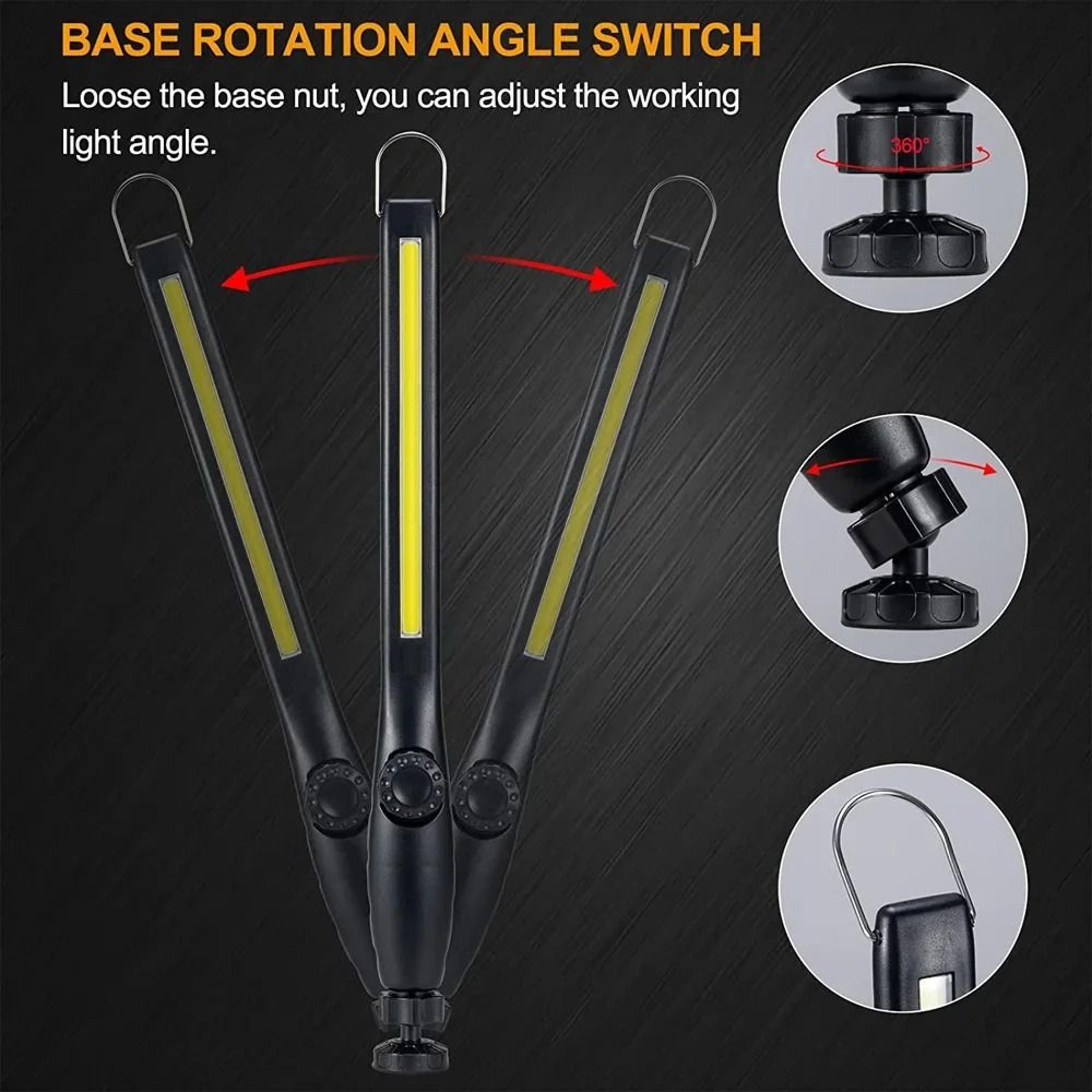 COB LED Magnetic Work Light USB Rechargeable Inspection And Camping Lamp 4