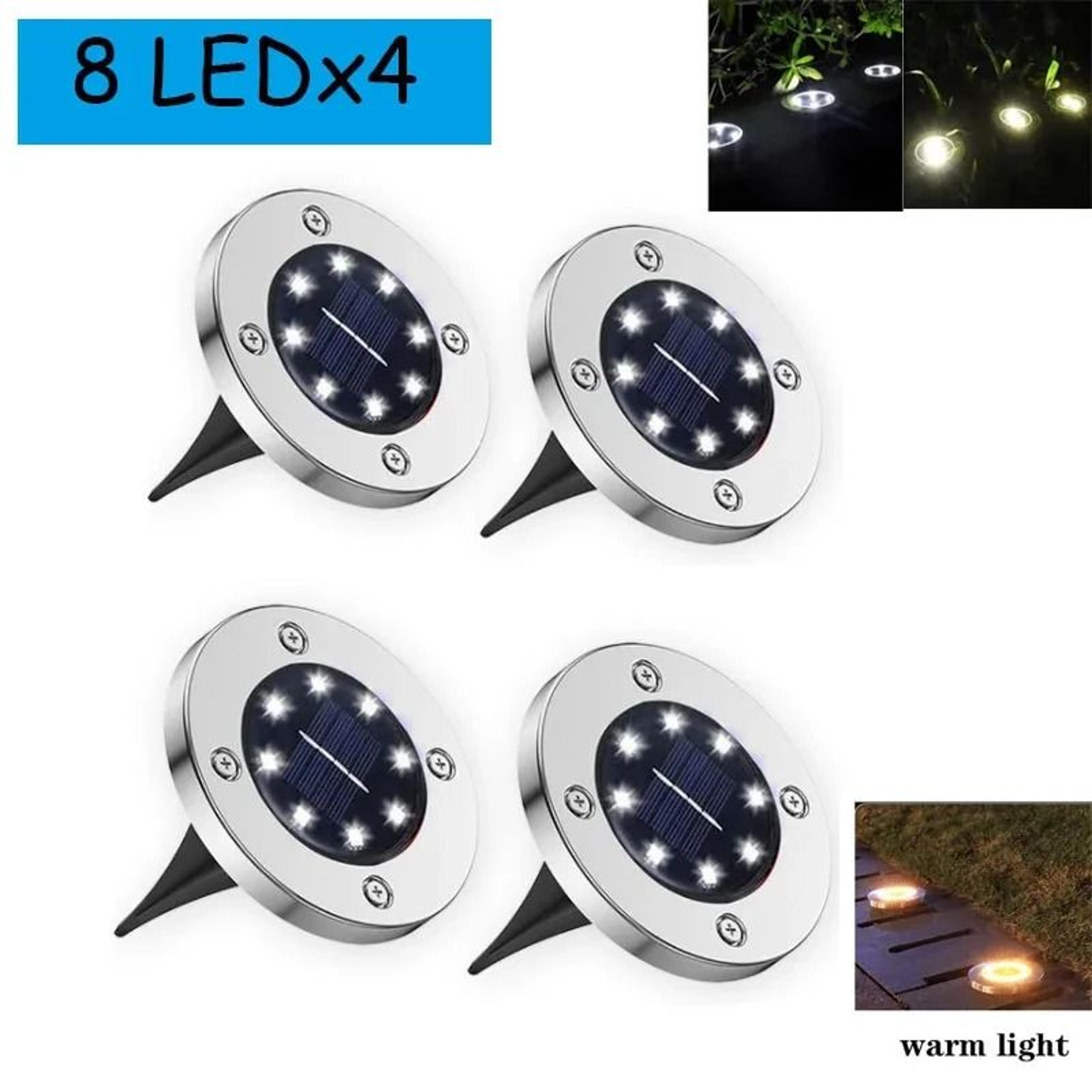 Solar LED Floor Lamp With 8 LED Lights For Outdoor Lawn And Garden Decor 8