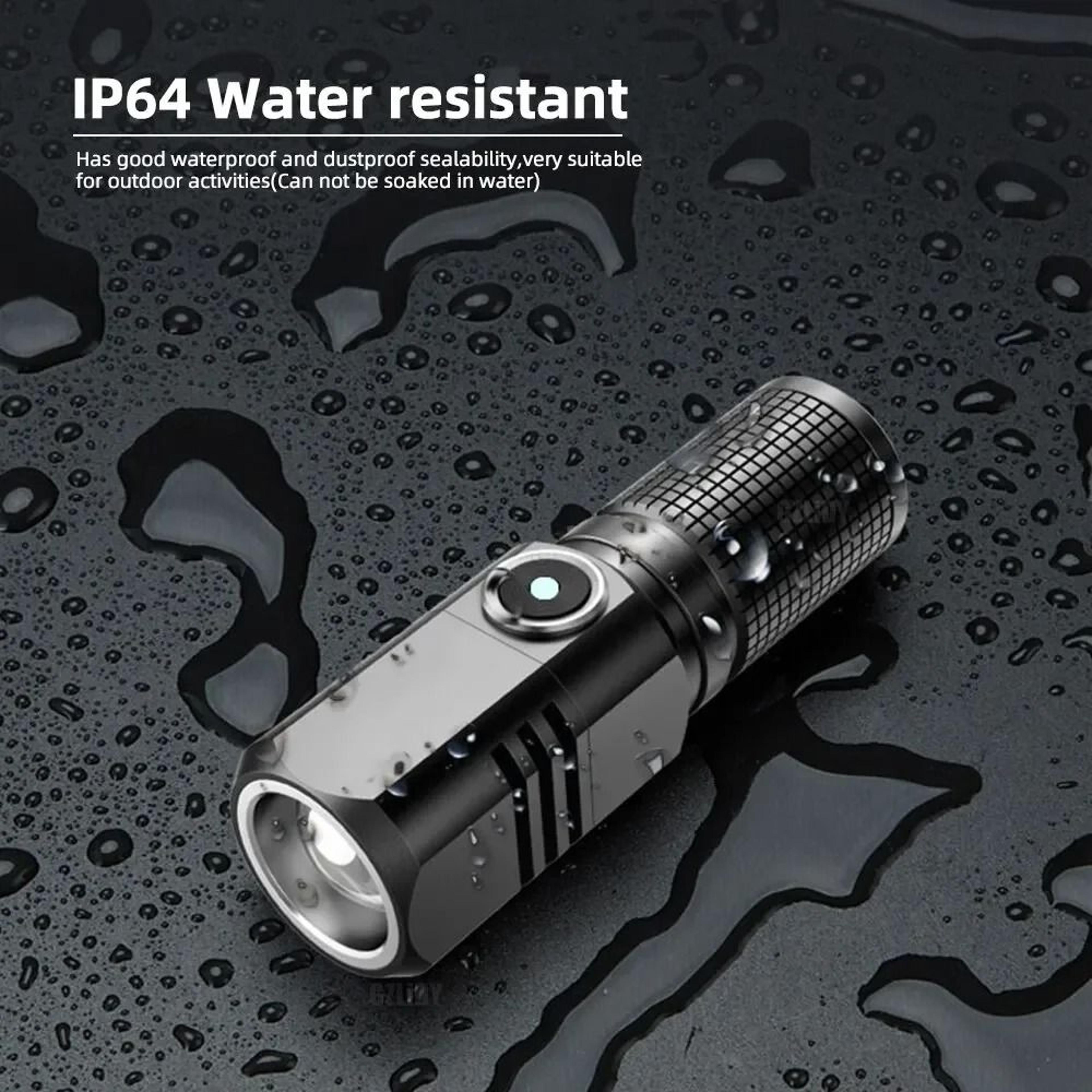 Mini XHP50 LED Flashlight With USB C Rechargeable Design And Telescopic Zoom 5