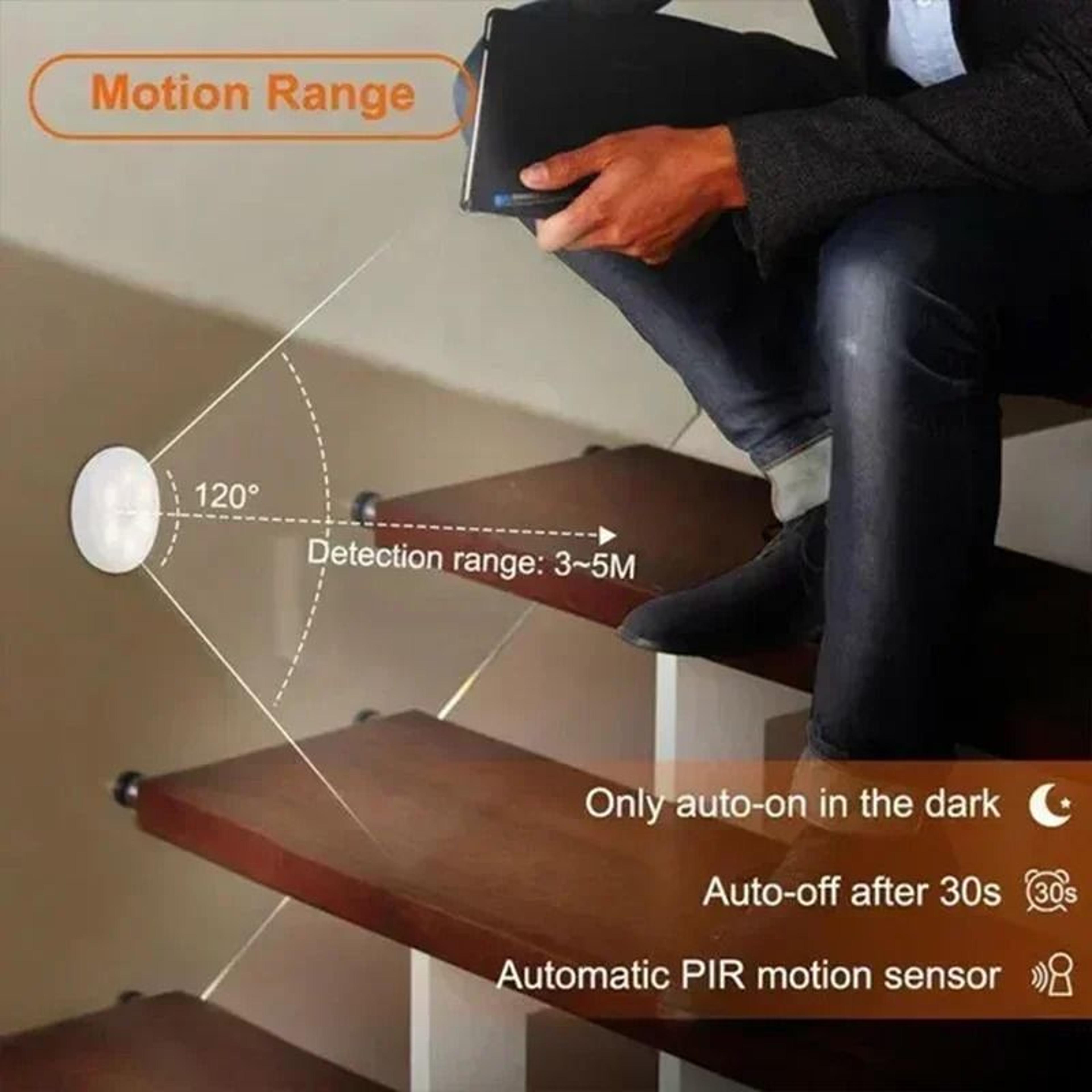 PIR Motion Sensor LED Night Light USB Rechargeable Cabinet And Closet Lamp 3