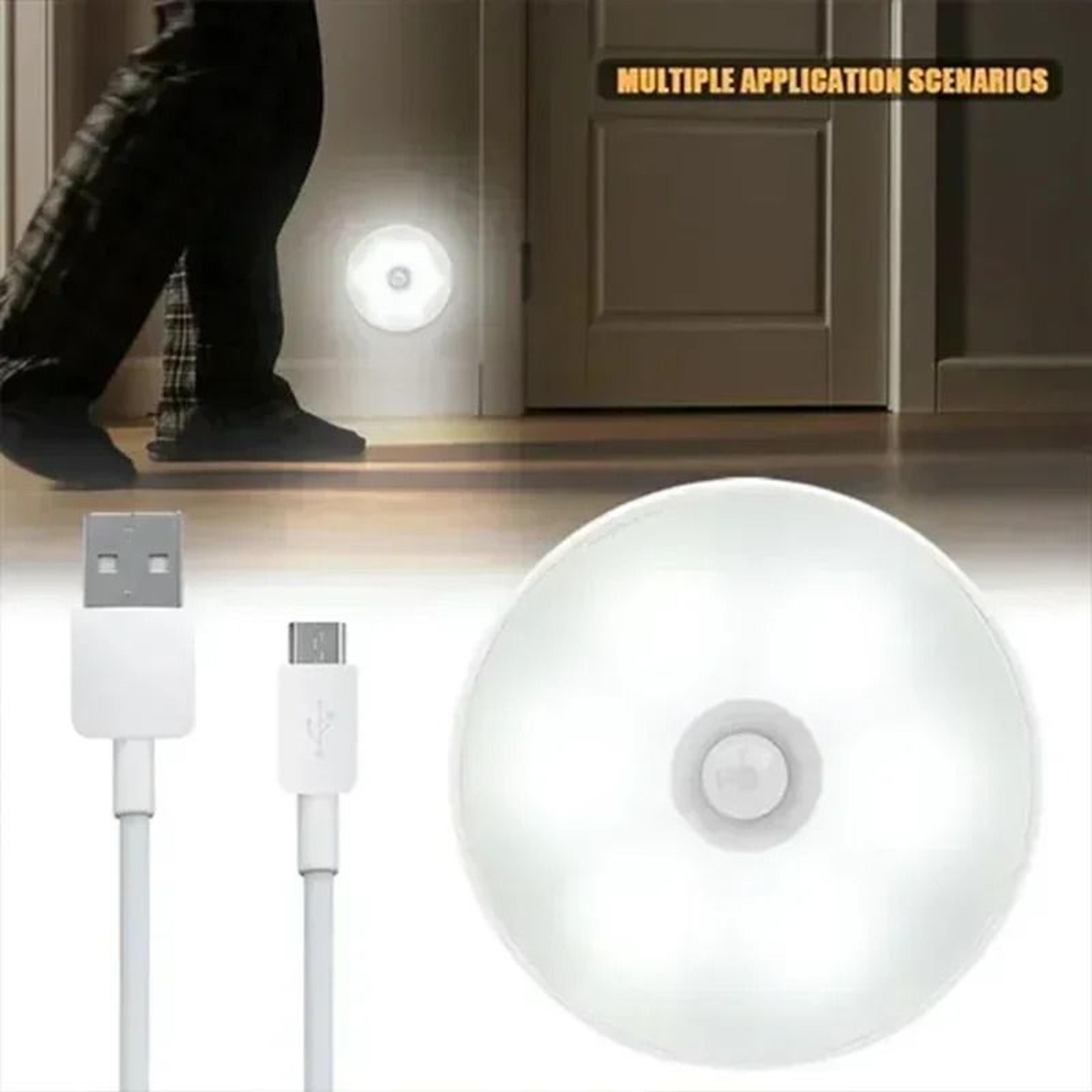 PIR Motion Sensor LED Night Light USB Rechargeable Cabinet And Closet Lamp 5