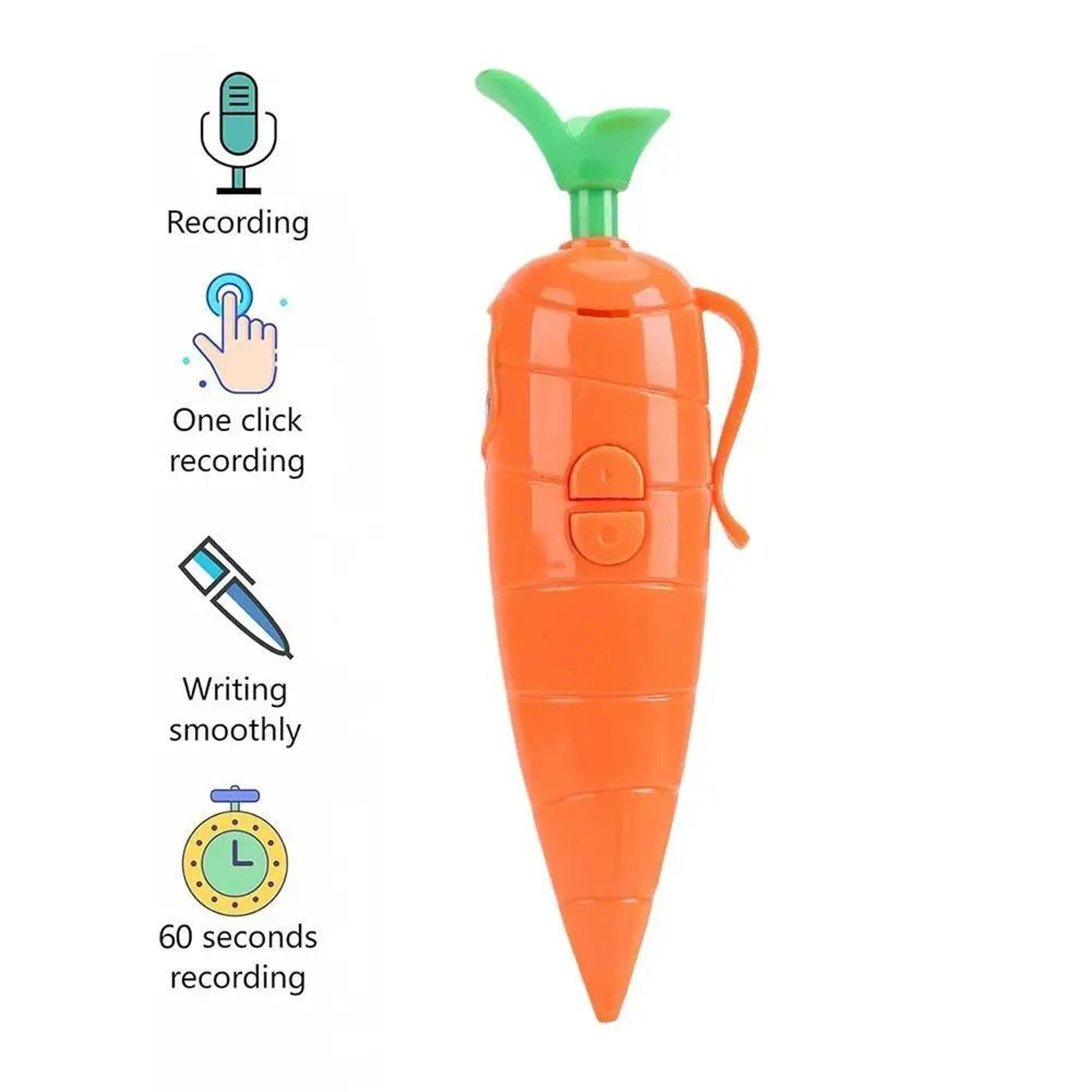 Carrot Shaped Voice Recorder Pen Toy With Sound Recording Feature 5