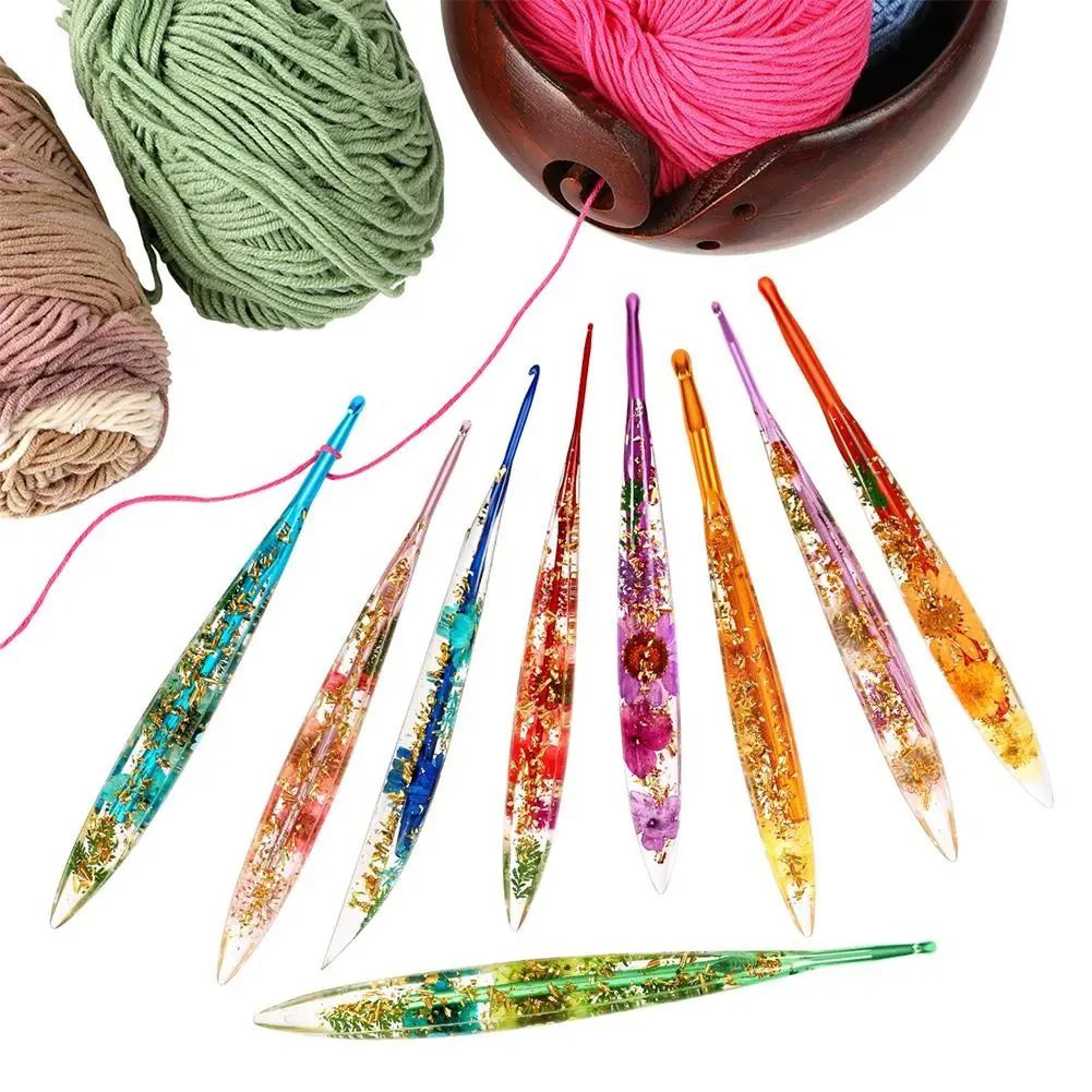 Ergonomic Aluminum Crochet Hook Set With Drip Glue Handle Sizes 20 To 60 Mm 2