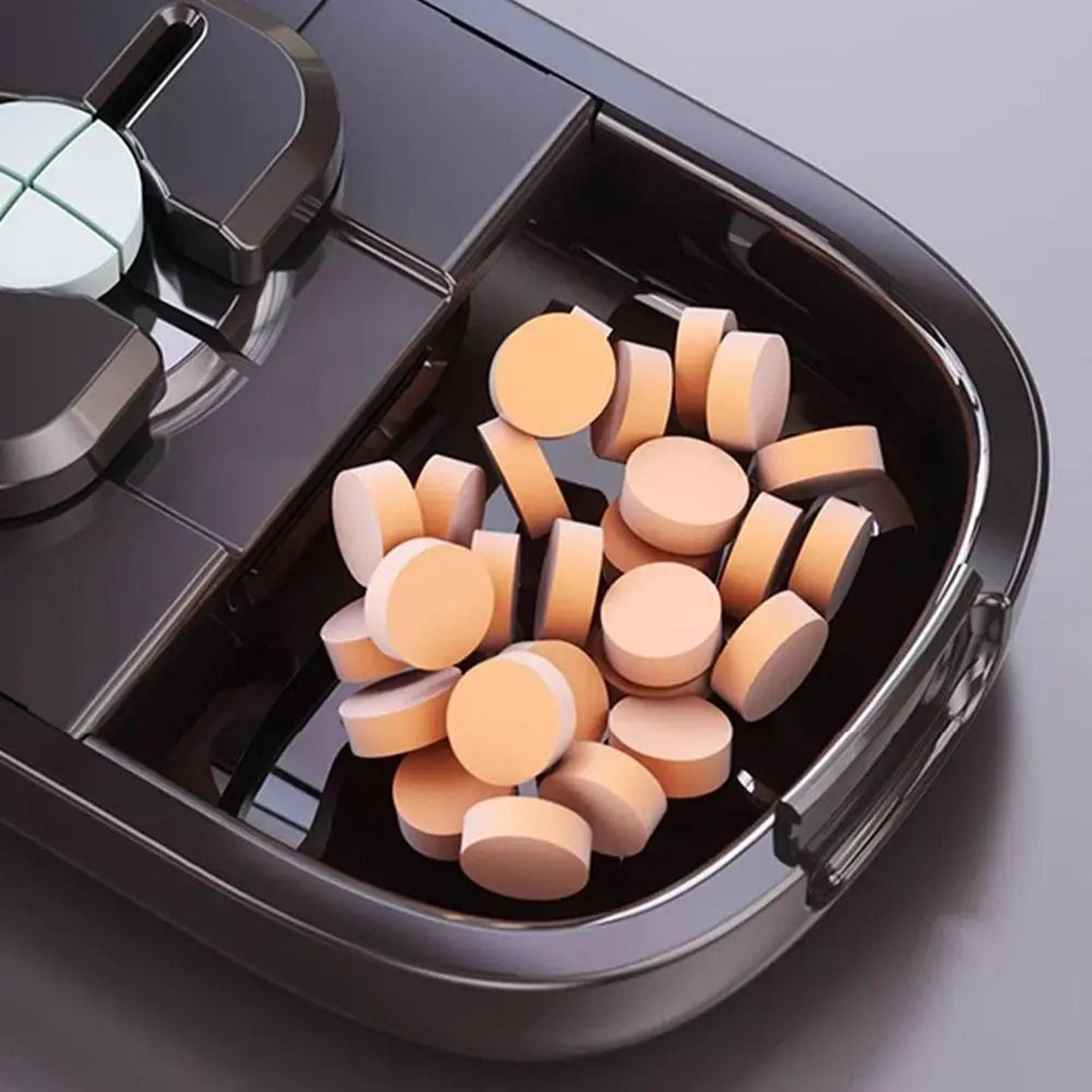Adjustable Pill Cutter And Crusher With Storage Box For Medication Organization 2