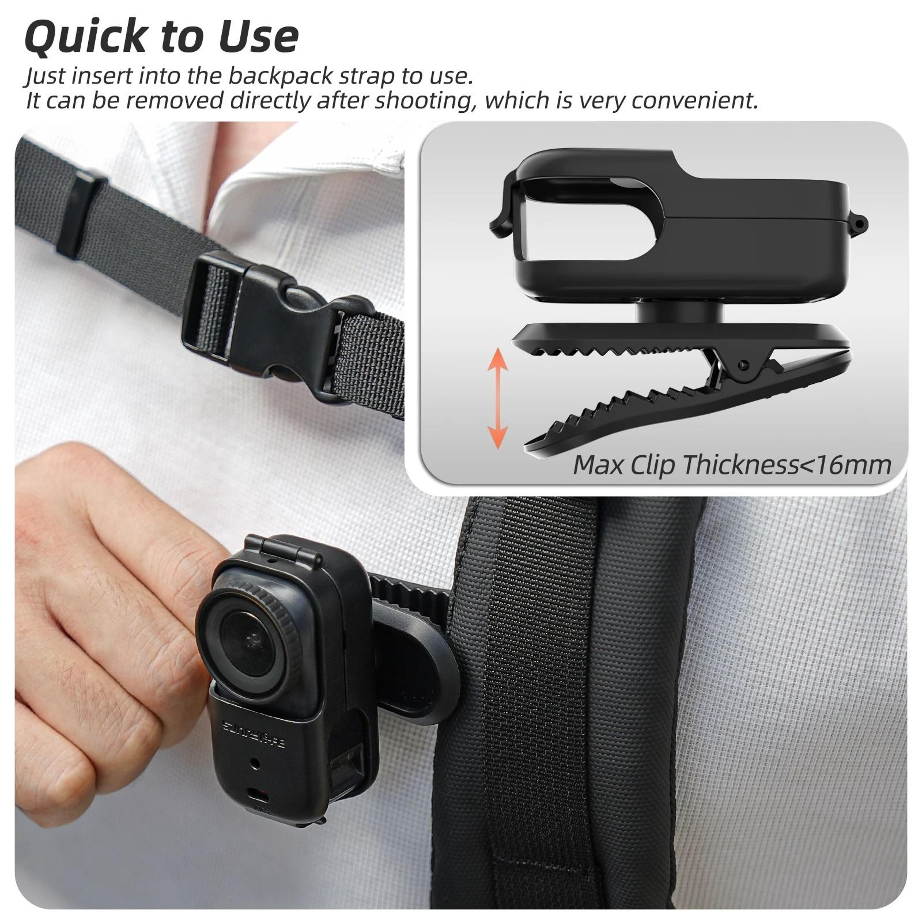 360 Degree Rotating Backpack Clip Mount For DJI Osmo Nano 4
