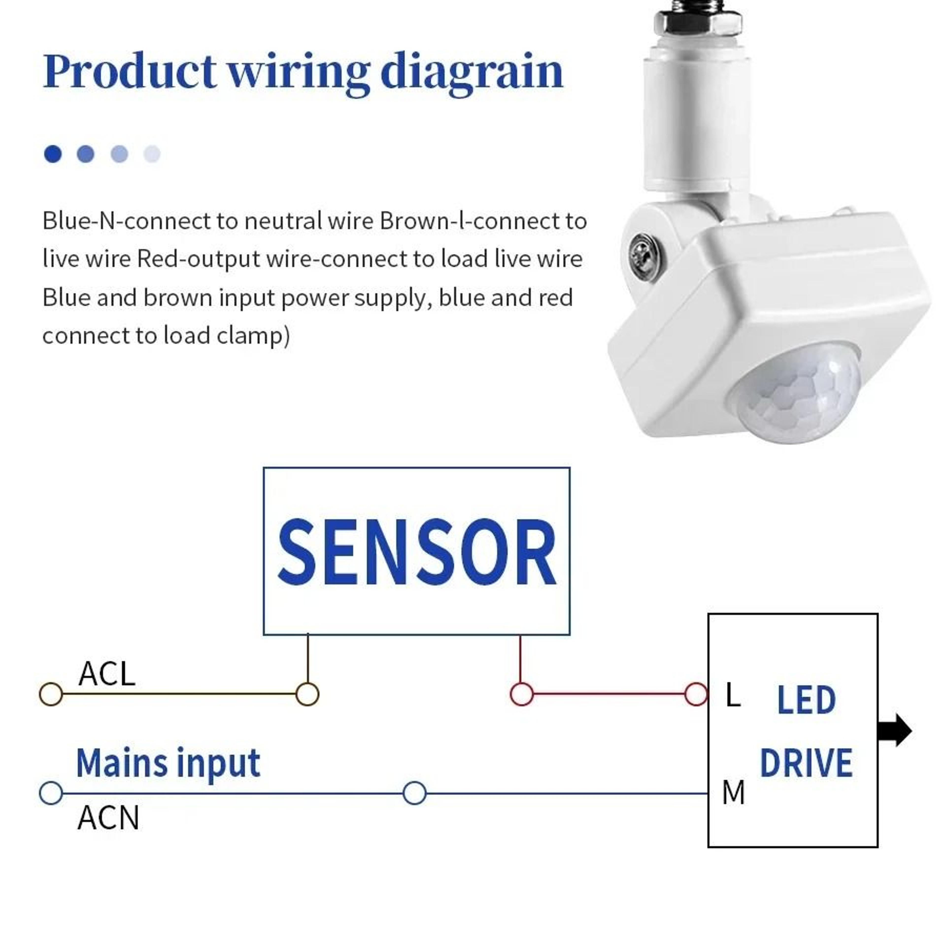 AC Motion Sensor Light Switch PIR Infrared Automatic Detector 110V 220V 3