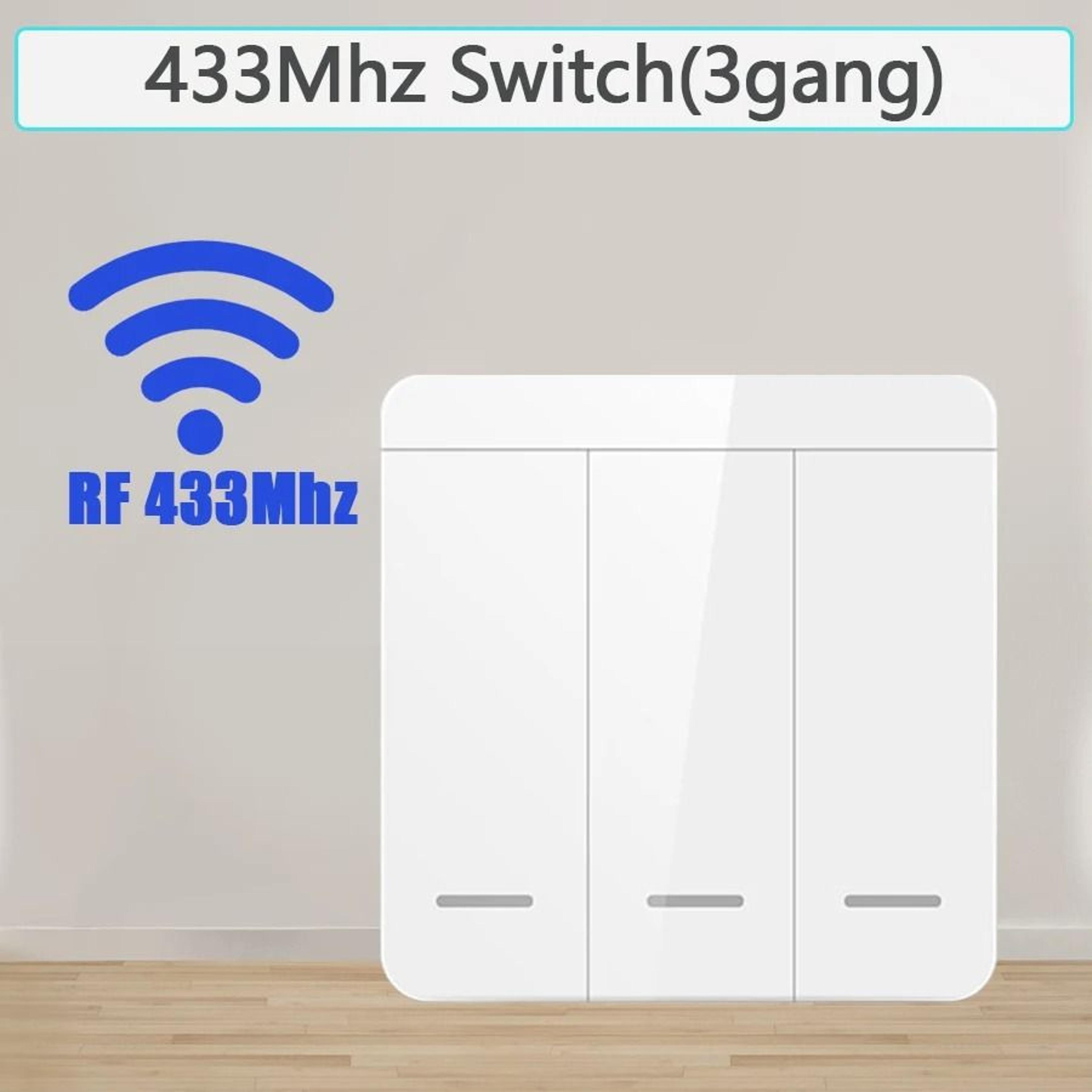 RF 433MHz Wireless Light Switch Receiver And Wall Panel Controller 8