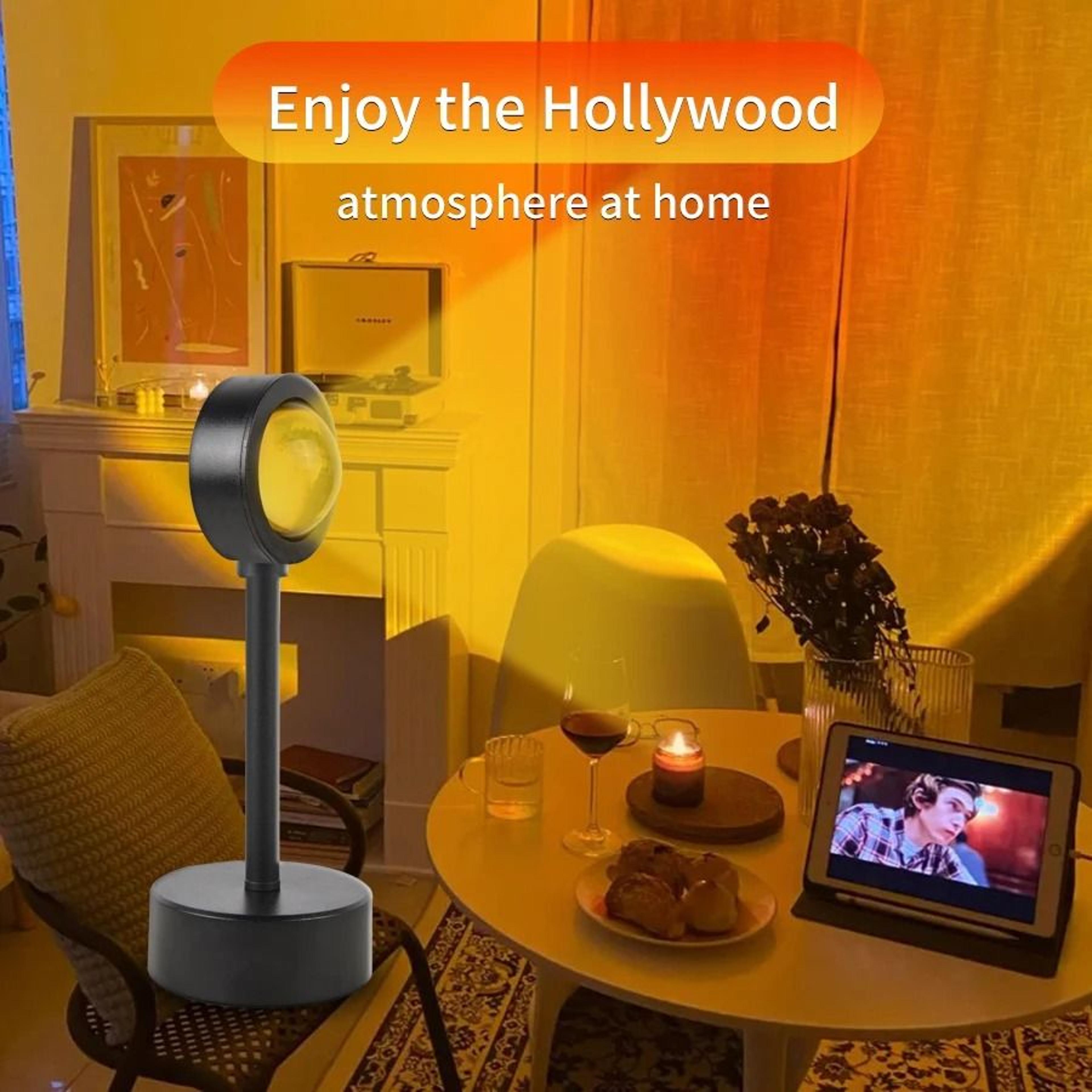 USB Sunset Projector Lamp With Adjustable Head For Mood Lighting 1