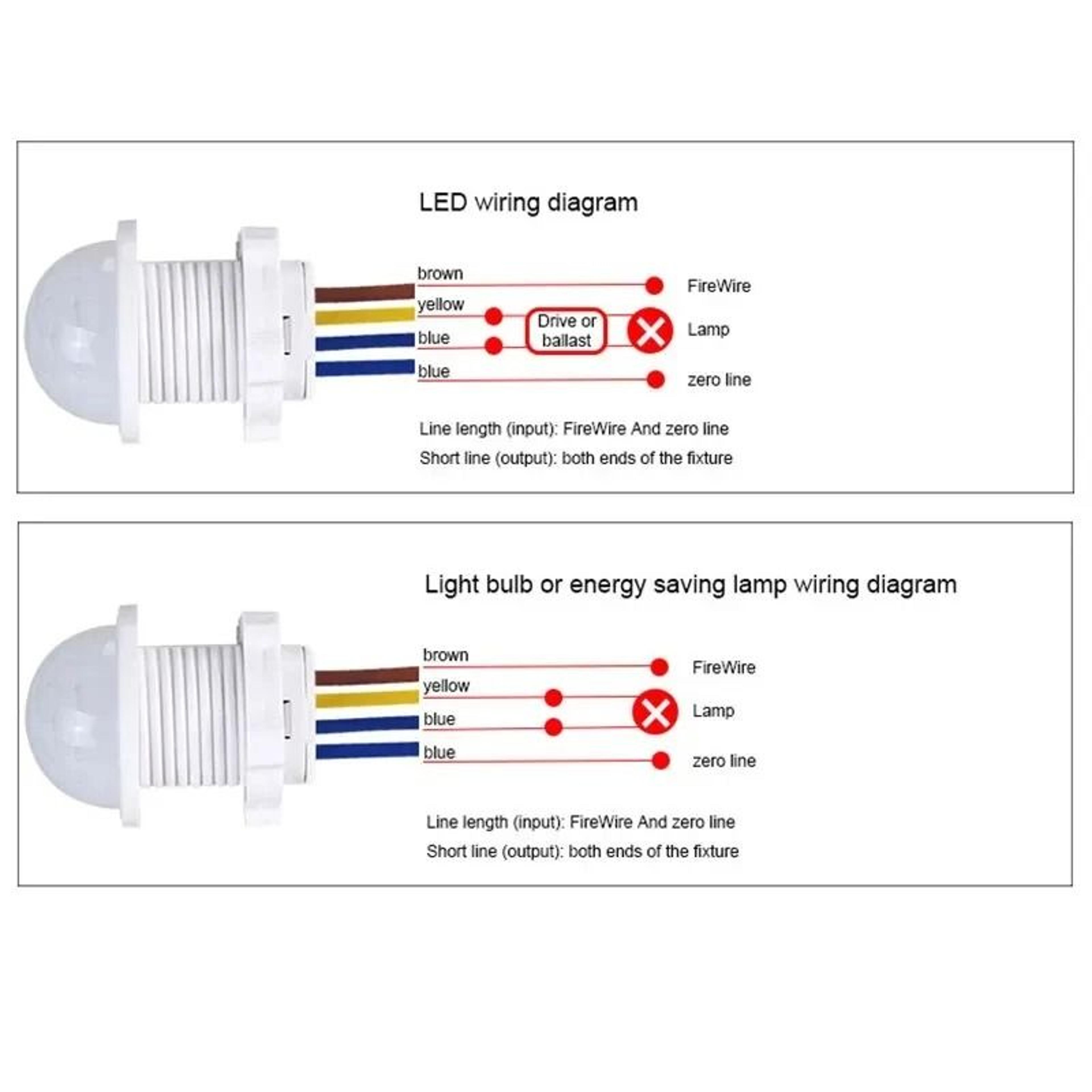 Dual Pack Smart PIR Motion Sensor Light Switch Auto On Off Detector 2