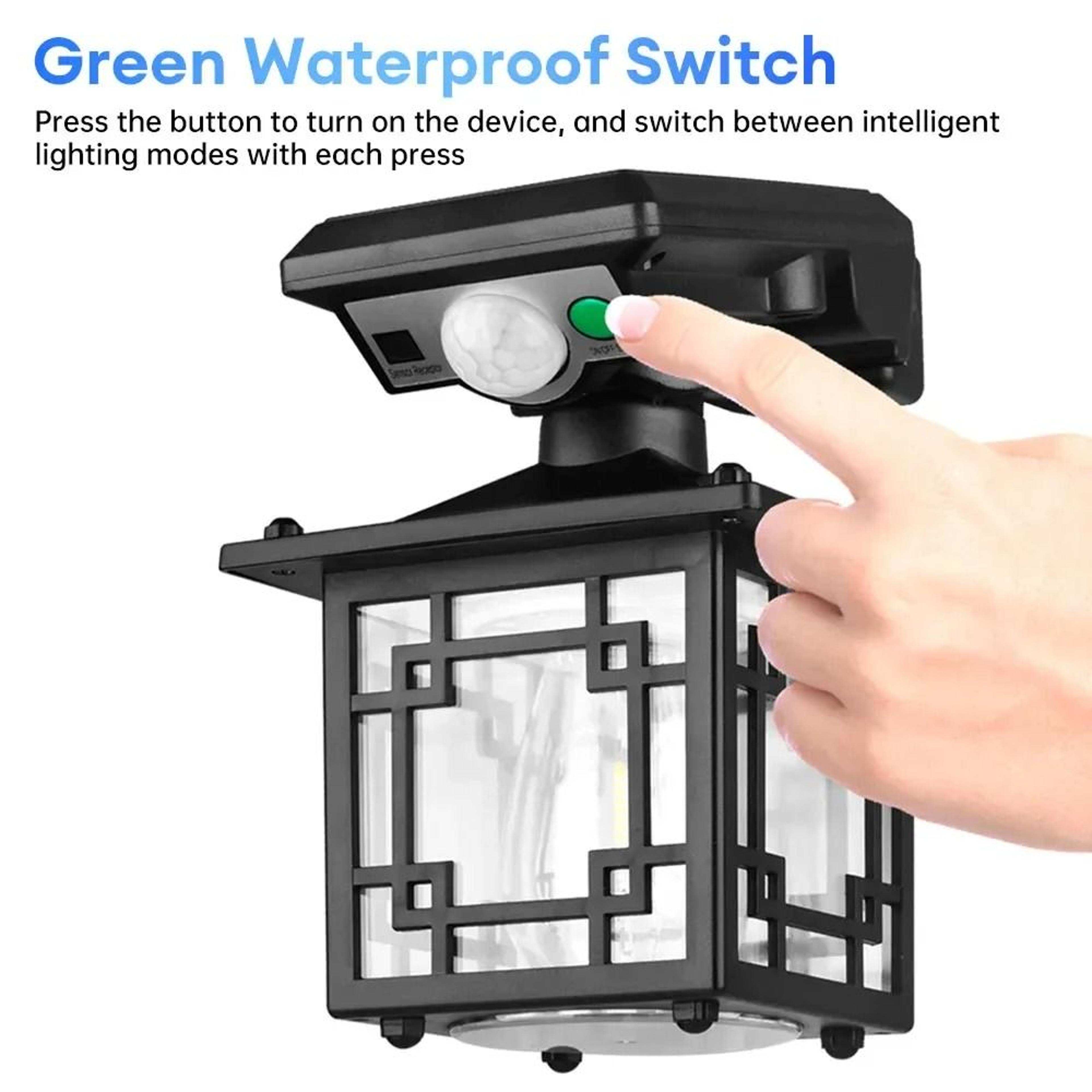 Retro Solar Motion Sensor Outdoor Wall Lamp Waterproof Garden Light 5
