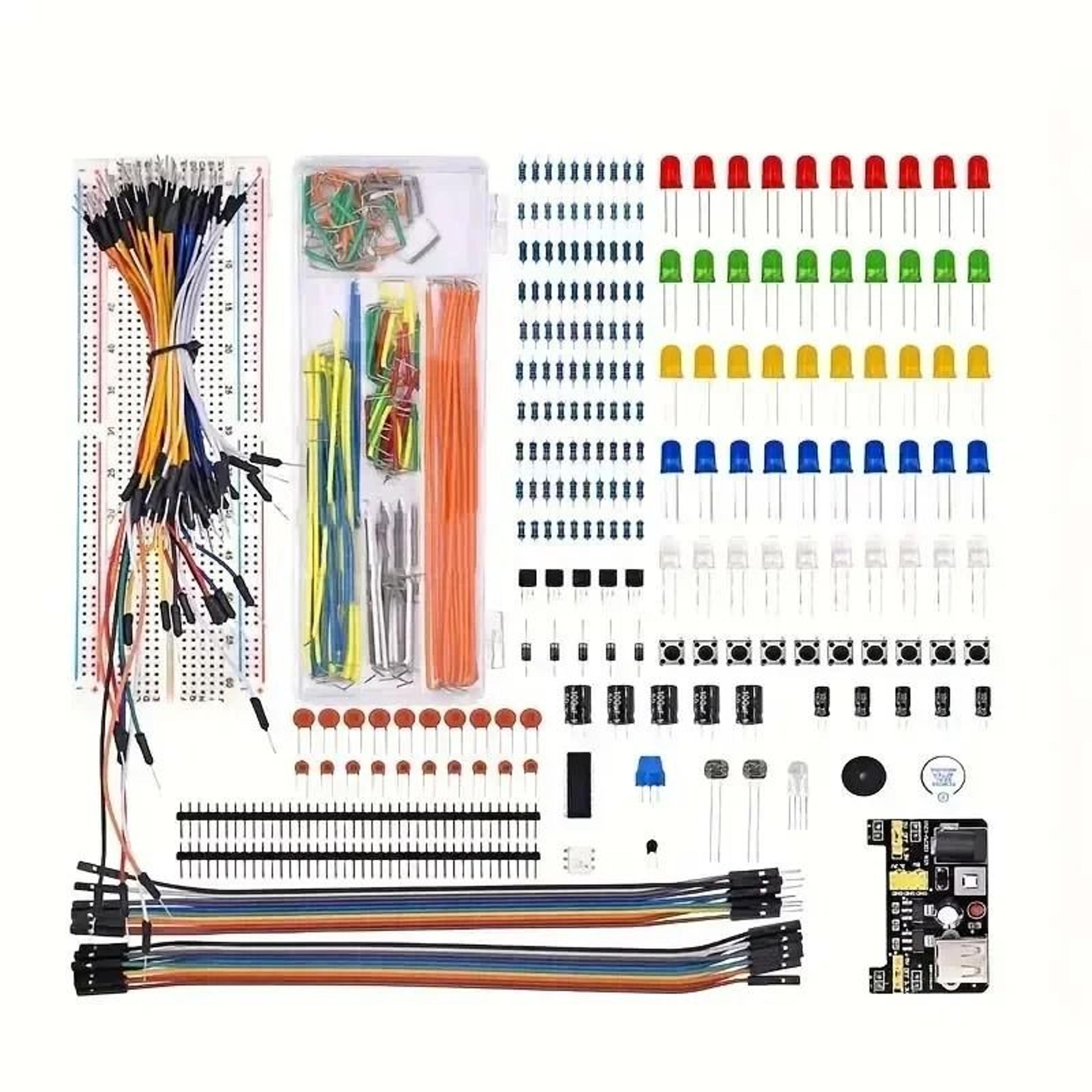 Electronic Component Starter Kit With Breadboard LEDs And Resistors For Arduino 1