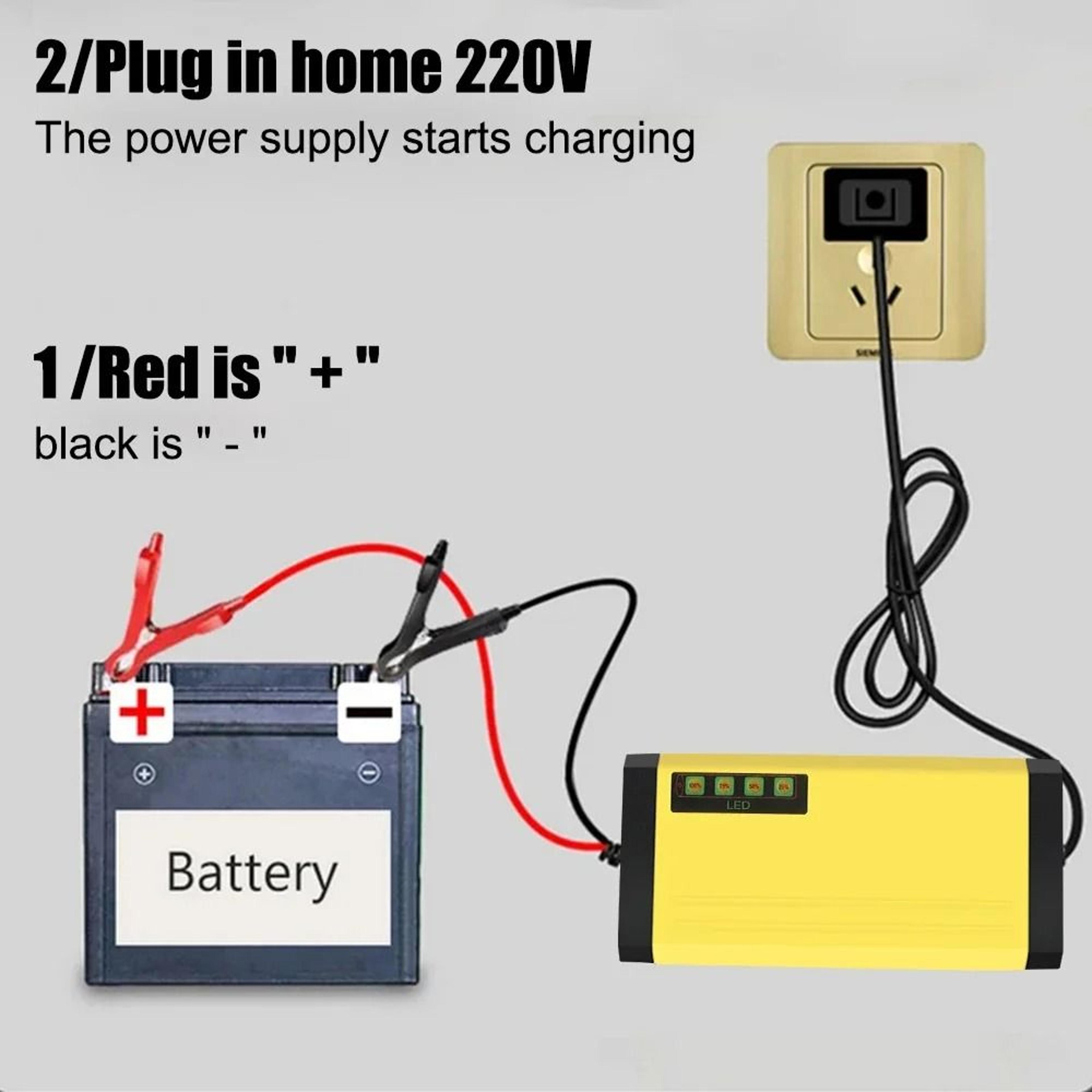 12V Smart Car Battery Charger With LCD Display For Car And Motorcycle Batteries 2
