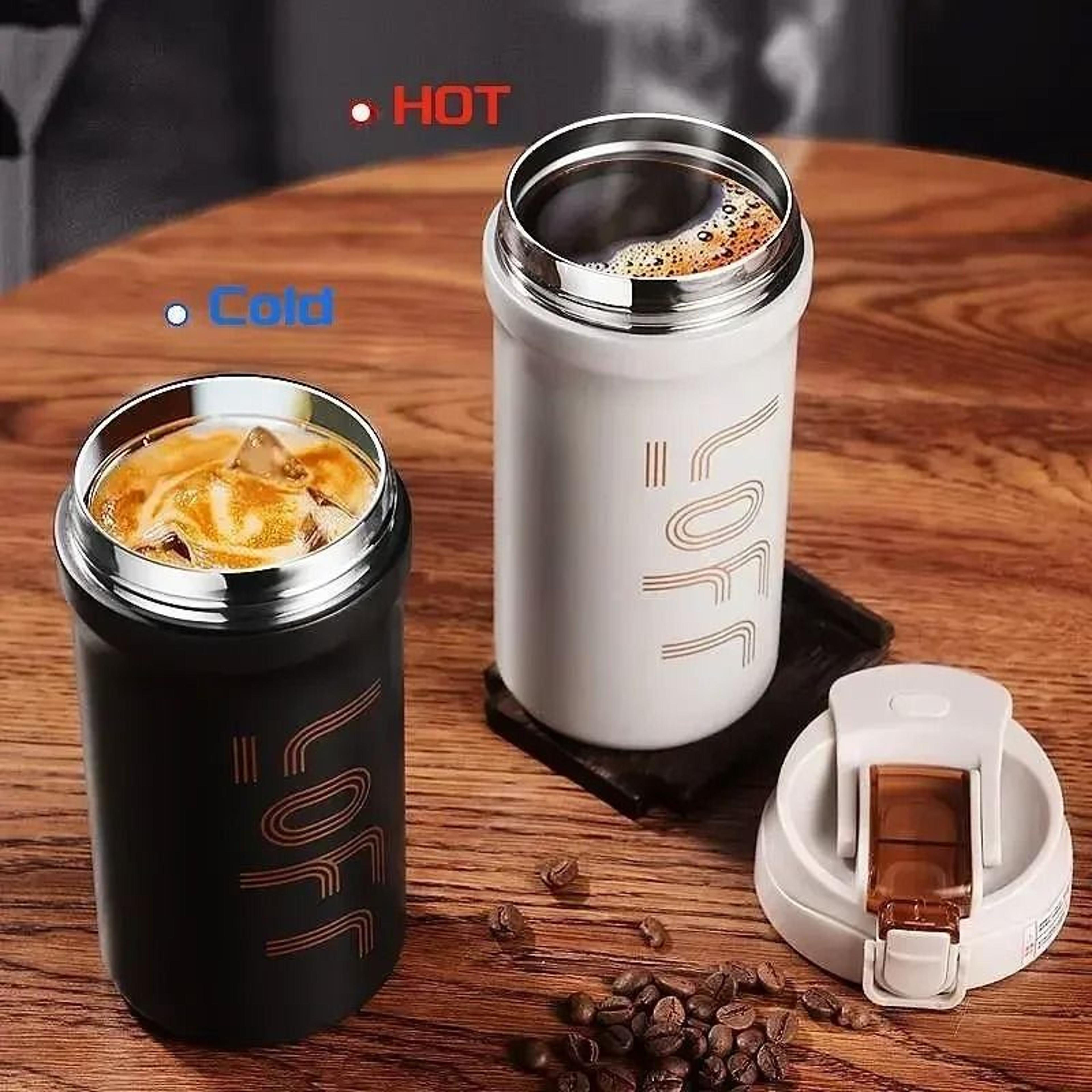 600ml Thermal Coffee Mug With Straw Double Wall Insulated Portable Travel Cup 5