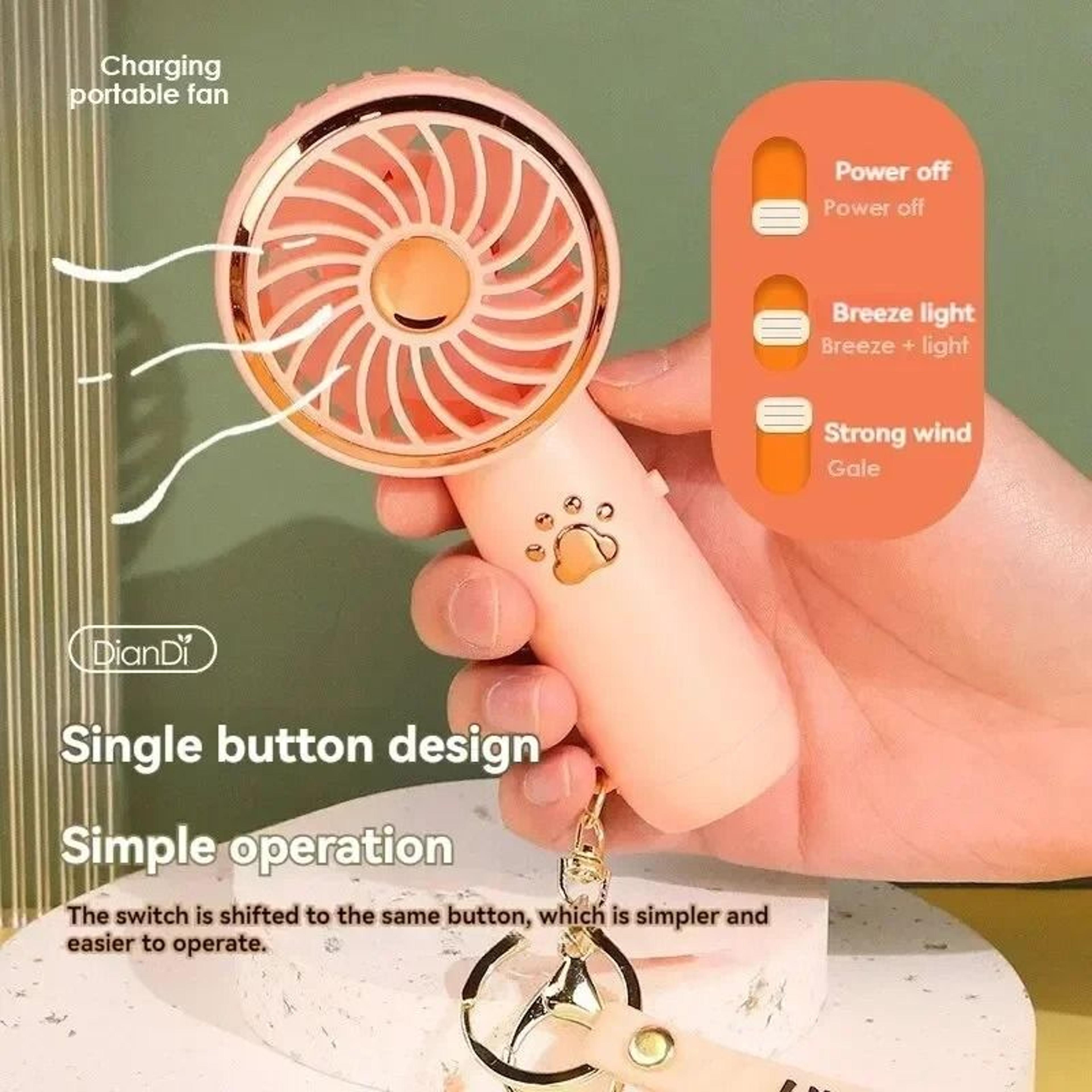Mini Portable USB Handheld Fan With Rechargeable Battery 2