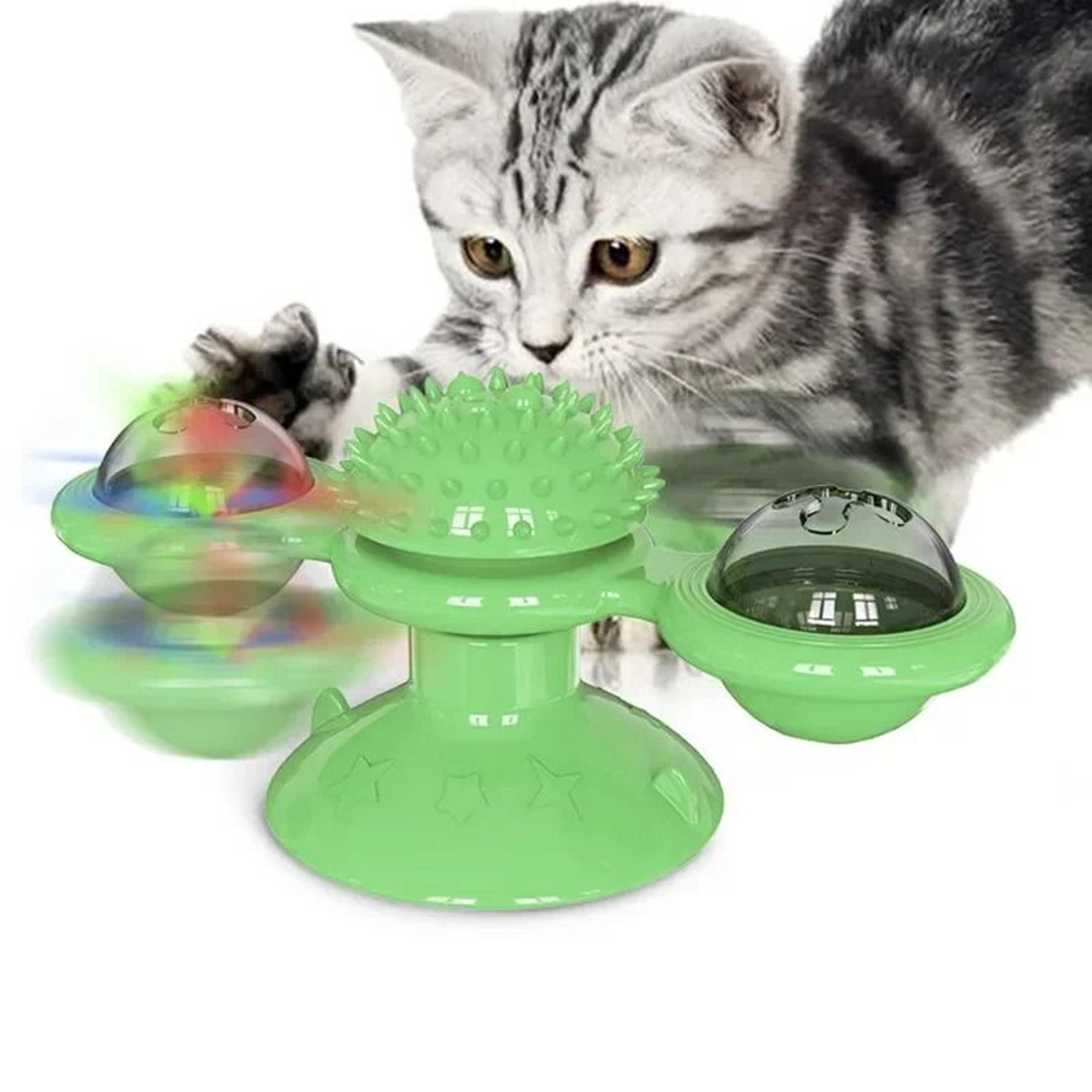 Wall Mounted Spinning Cat Toy With Massage Rollers For Indoor Cats 7