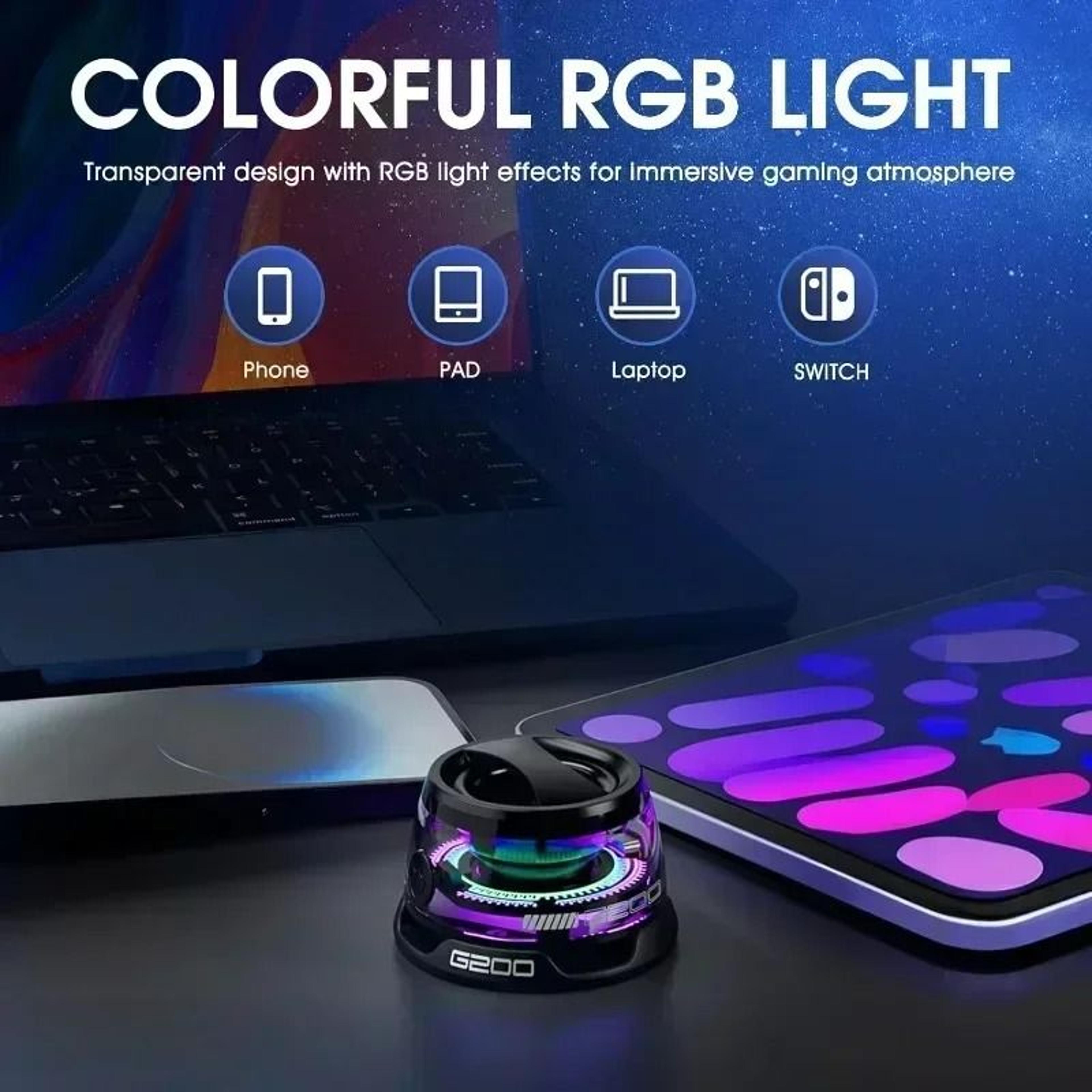 Portable Bluetooth 53 Speaker With RGB Ambient Light And Magnetic Phone Stand 0