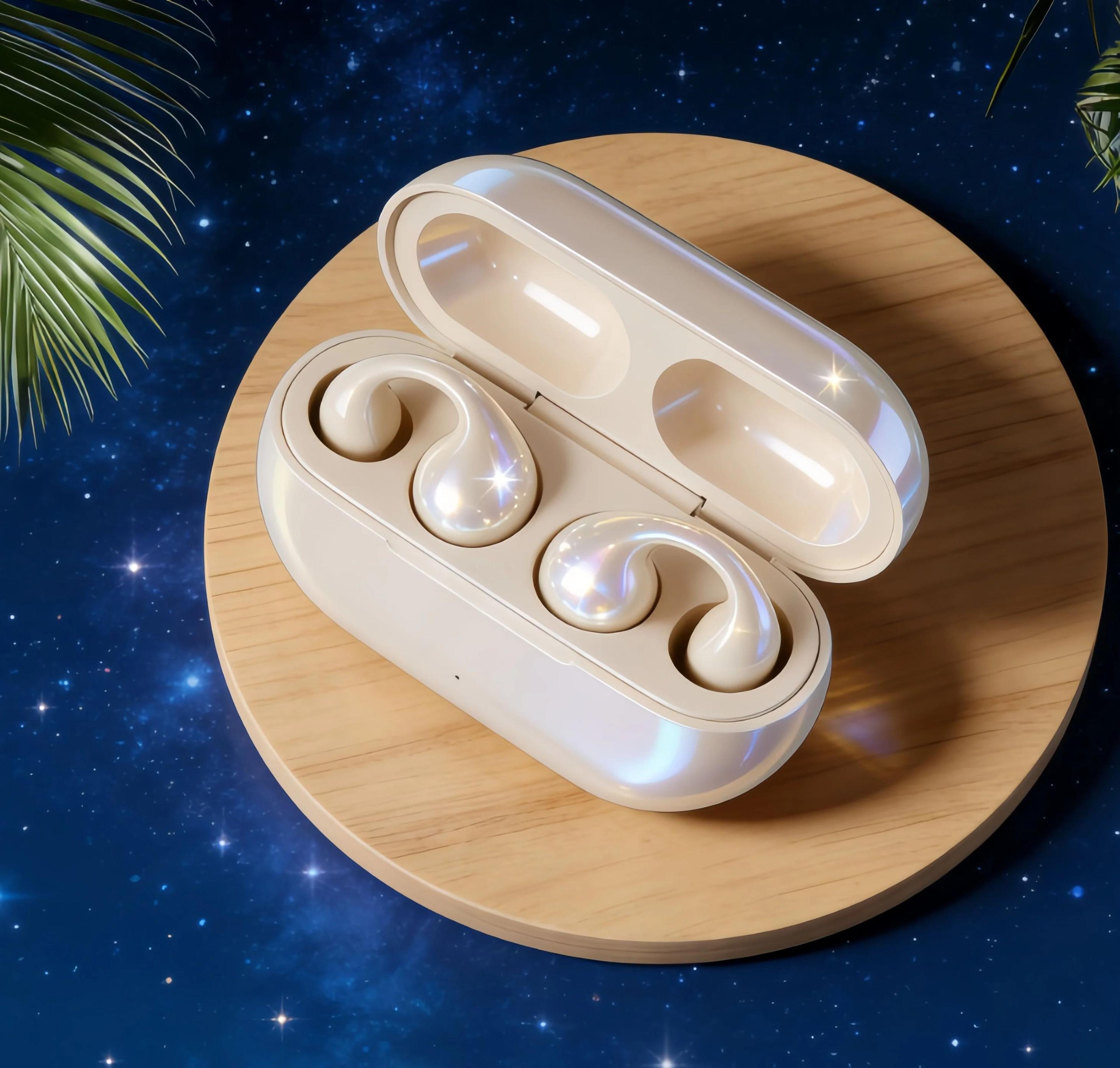 wireless bluetooth earclip earphones with charging case for outdoor sports