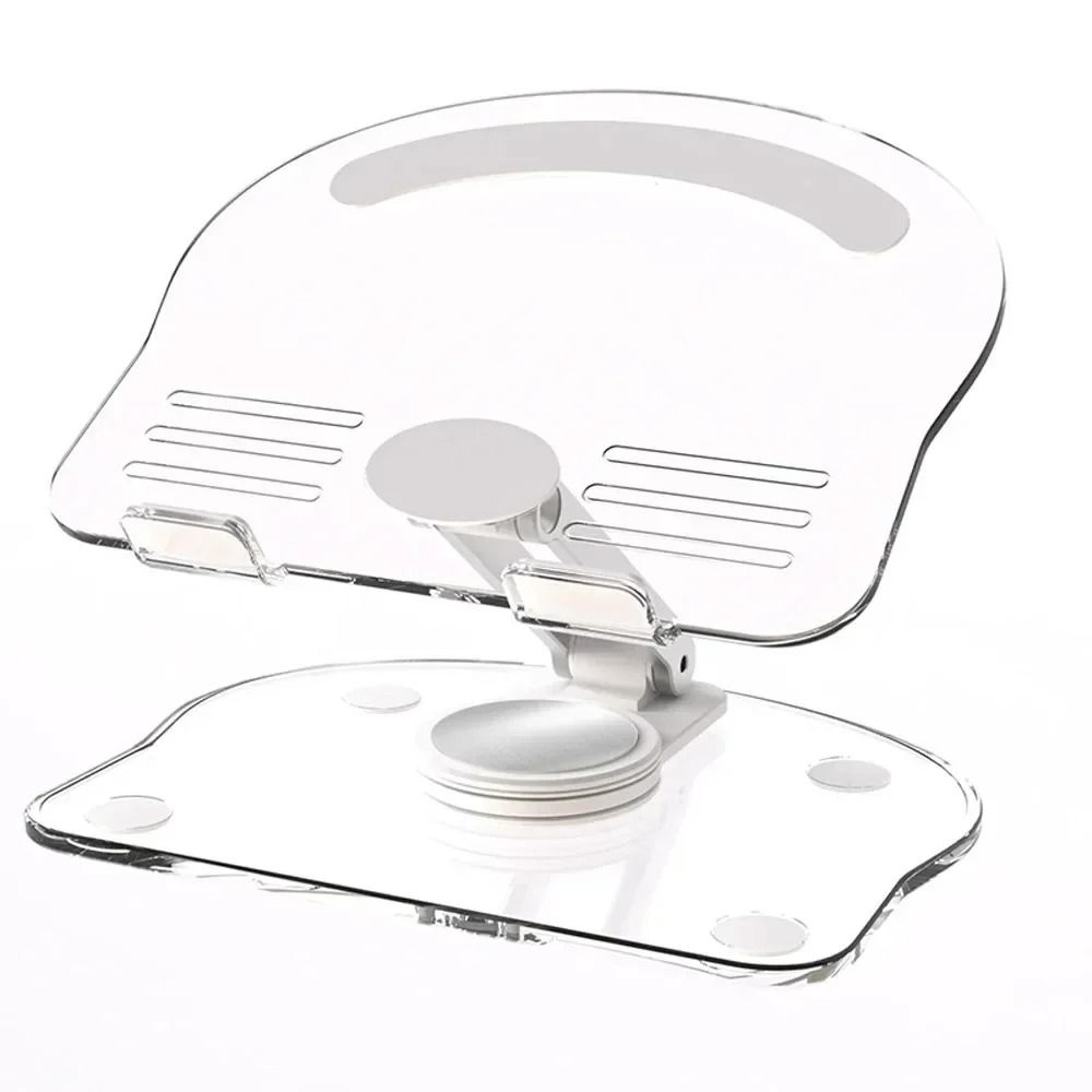 Transparent Rotating Acrylic Tablet Stand And Foldable Adjustable MultiAngle Desktop Holder 6