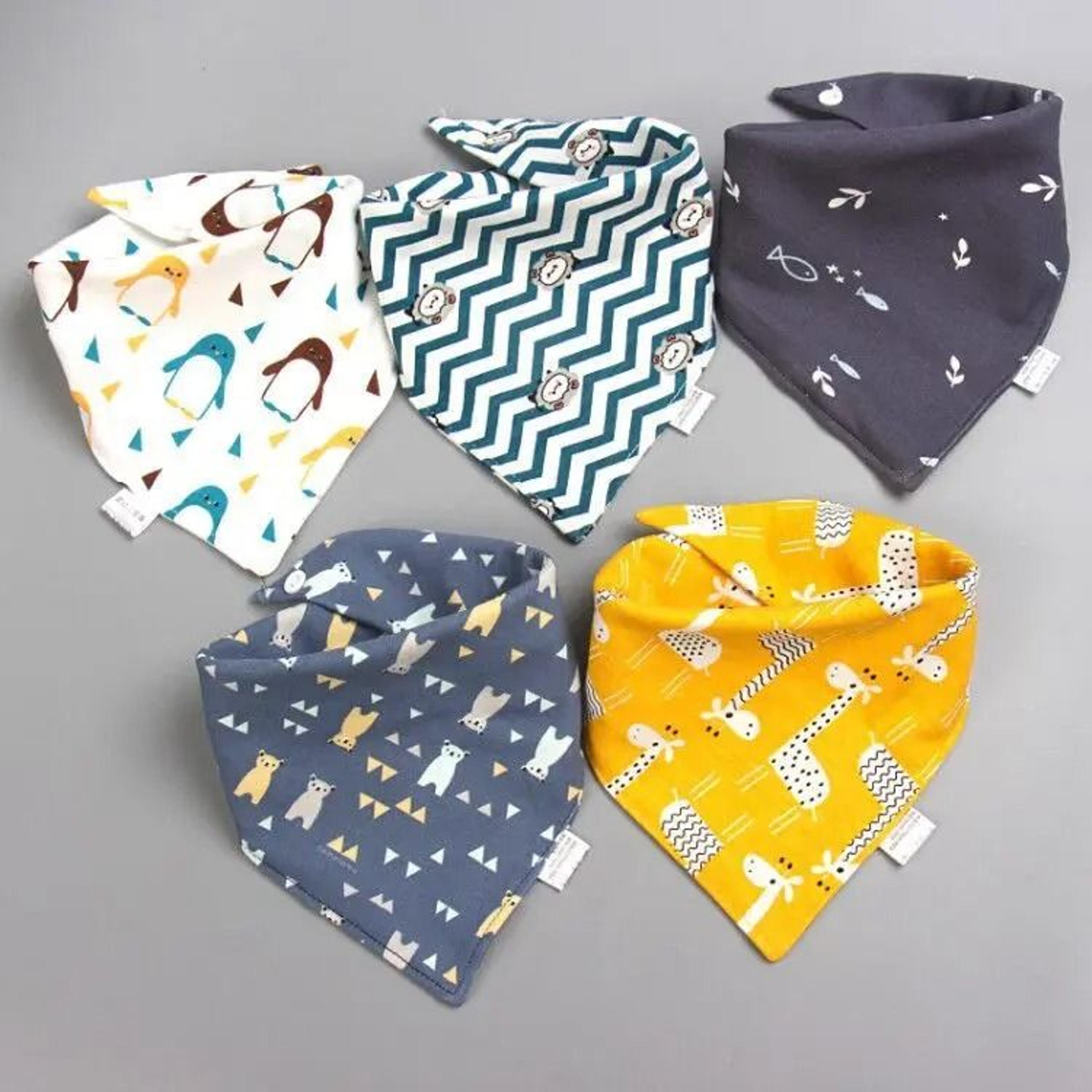 5 Pcs Lot Cartoon Triangle Cotton Bib Baby Bandana Bibs Scarf Burp Cloths For Boys And Girls 11