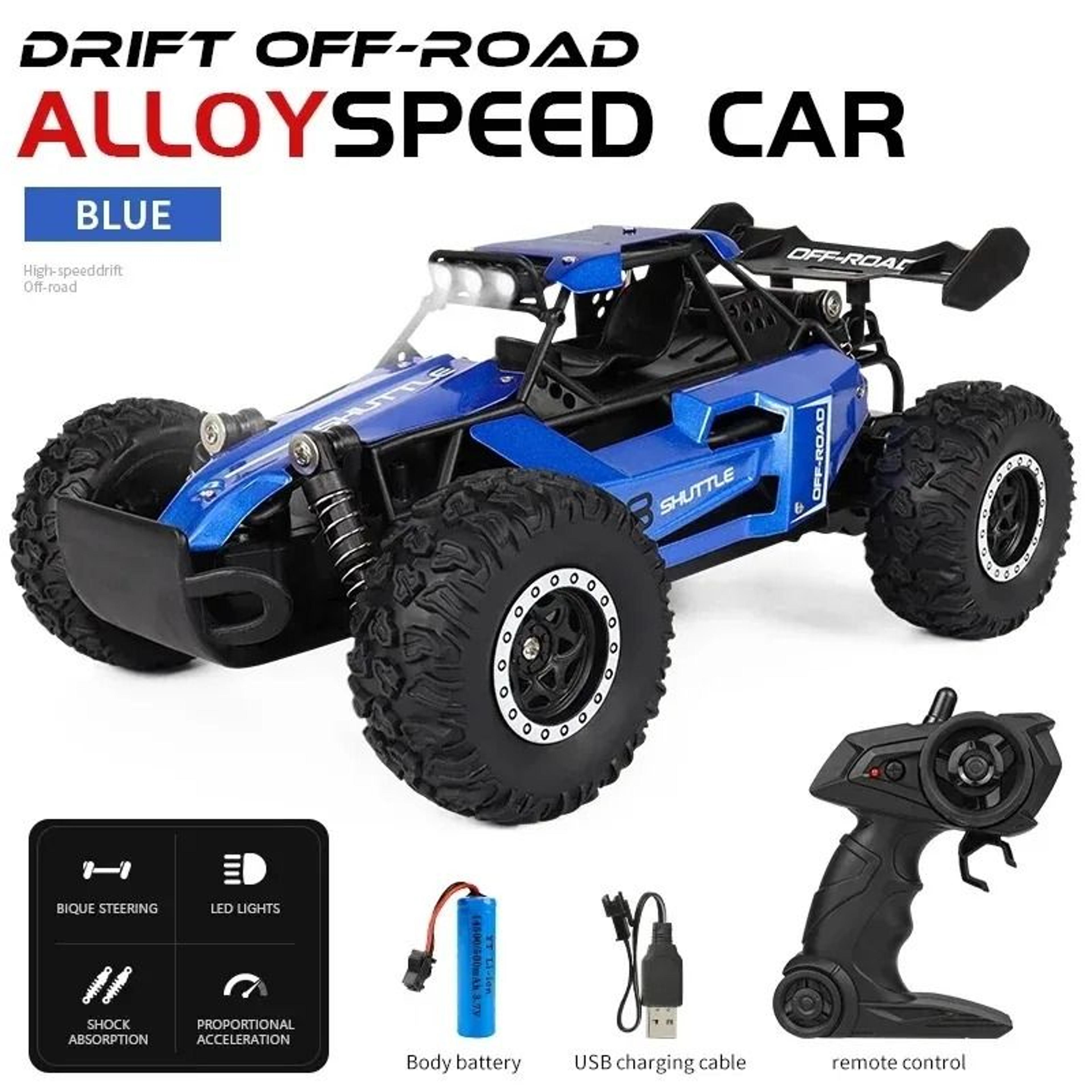 HighSpeed 1 16 RC OffRoad Car 20KMH With LED Lights And 24G Remote Control 3