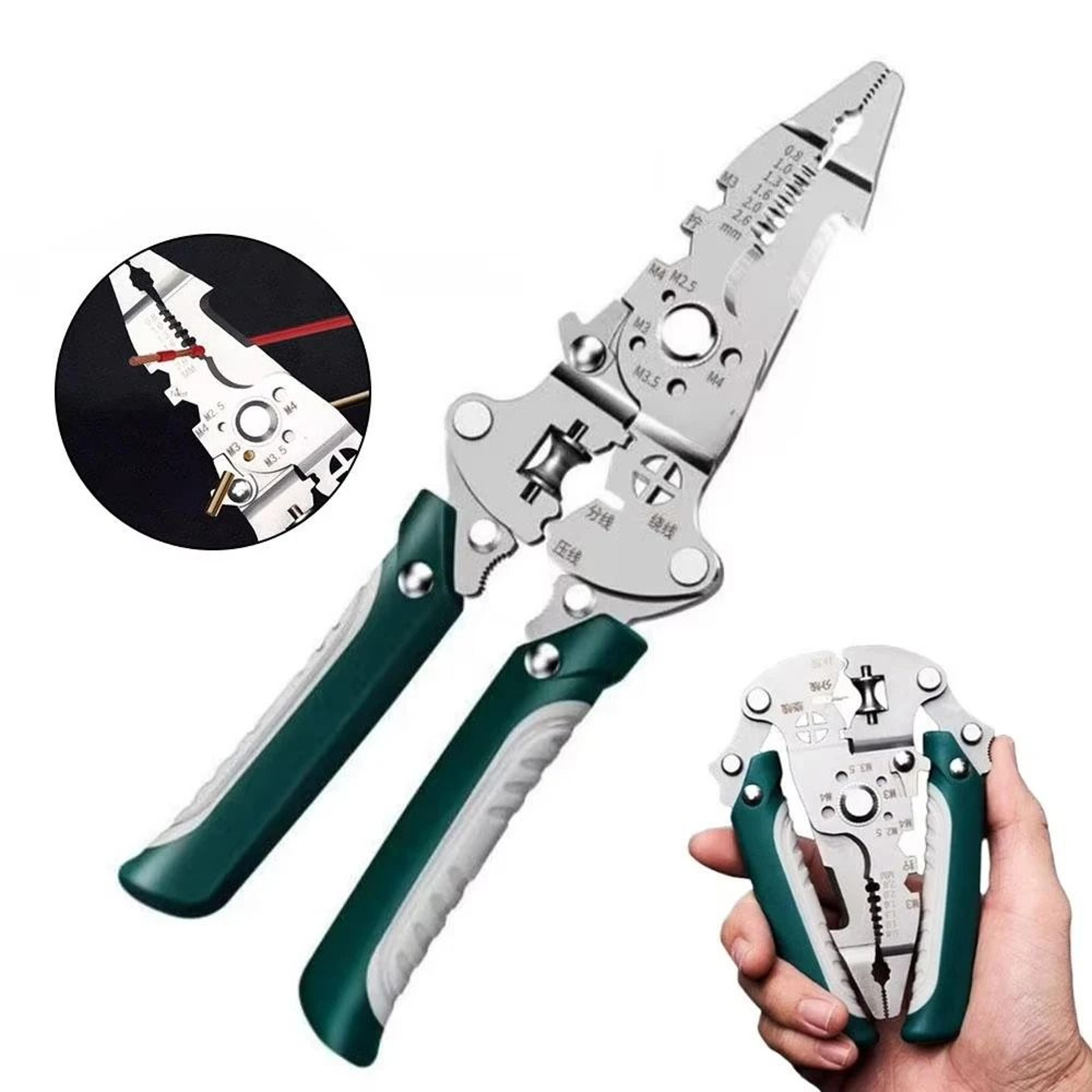 Multipurpose 420J2 Stainless Steel Wire Stripper Crimper And Cable Cutter Pliers 8