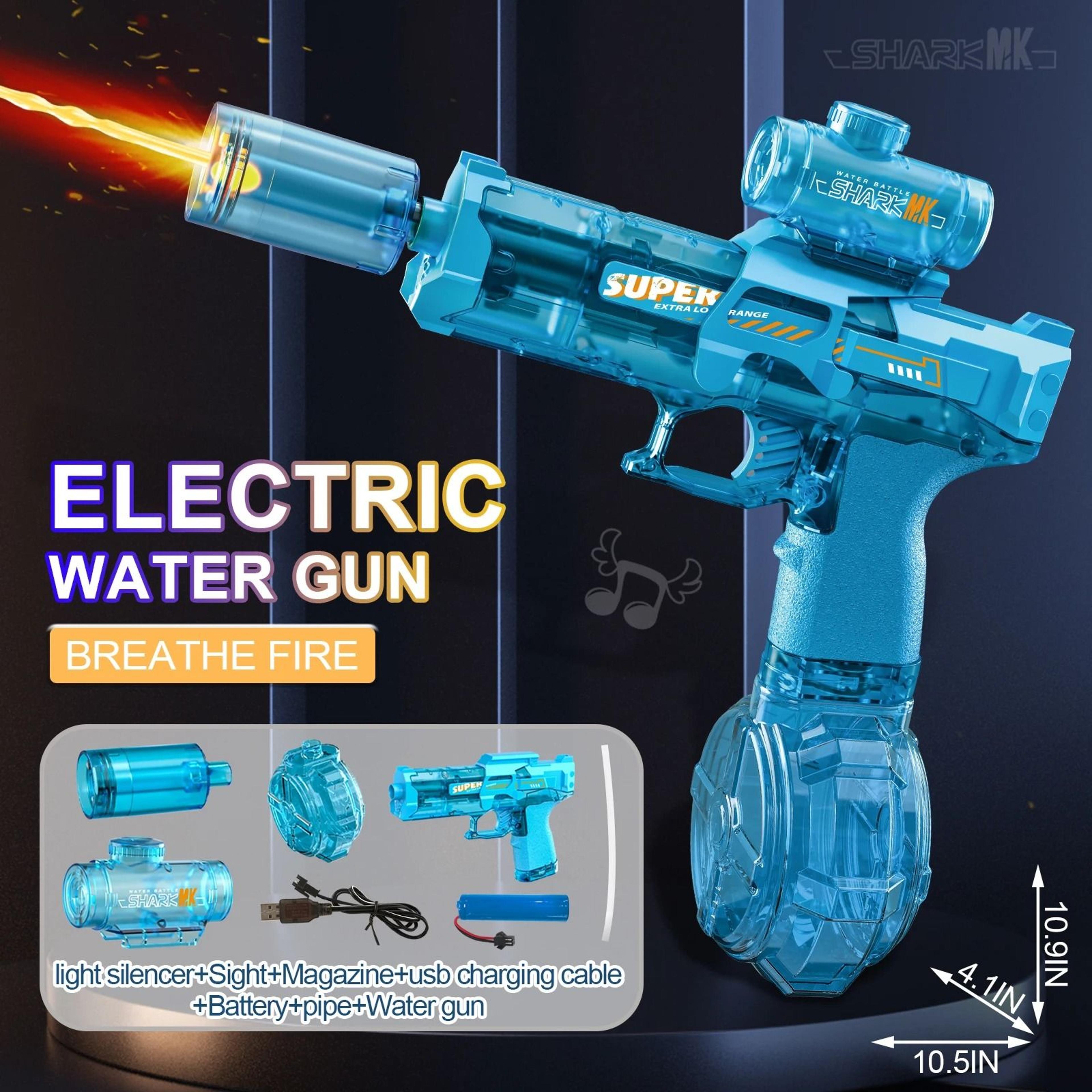 Electric Water Gun With Flame Light Effect HighPressure Continuous Spray Outdoor Toy 13