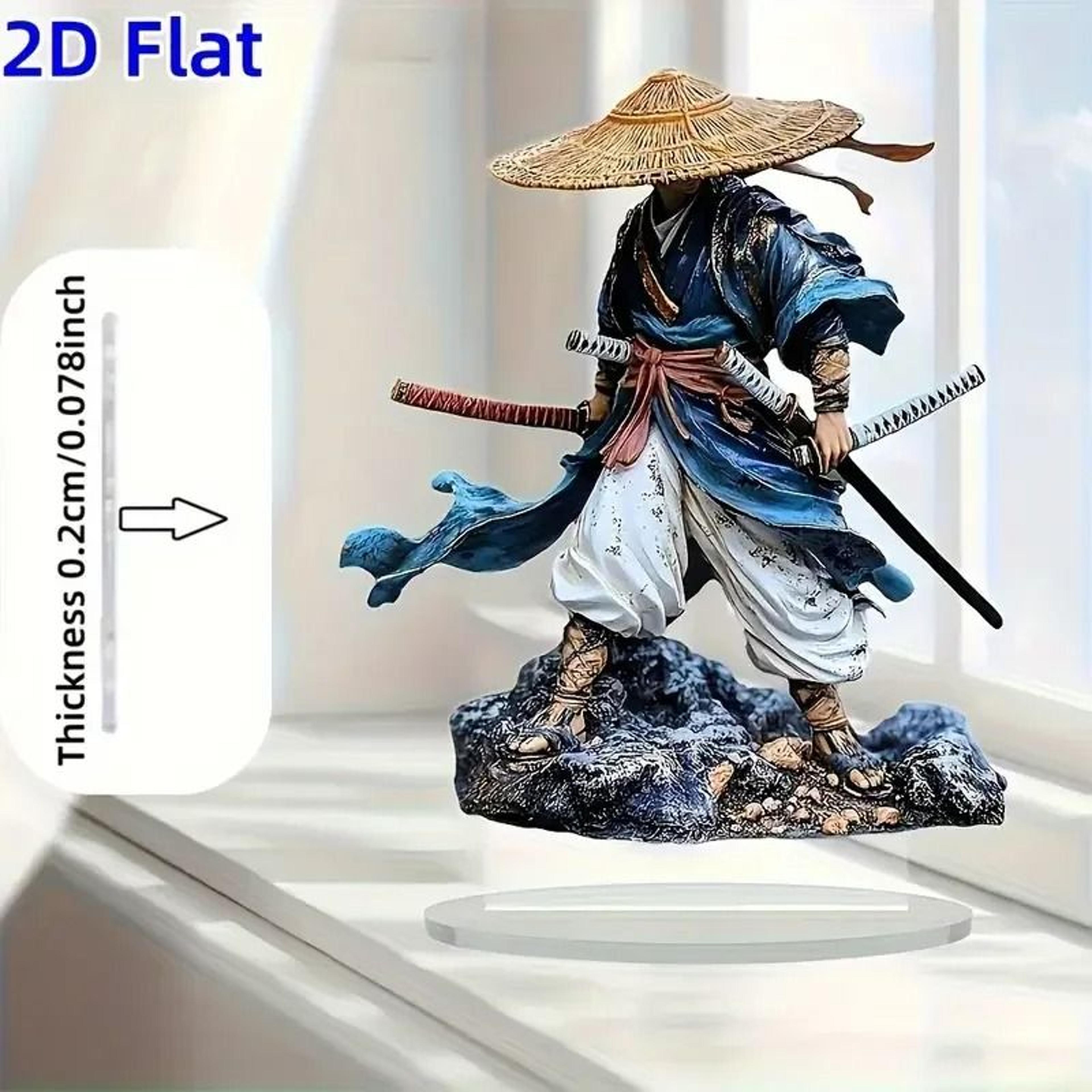 2D Flat Warrior Acrylic Statue Traditional Warrior Art Decoration 2