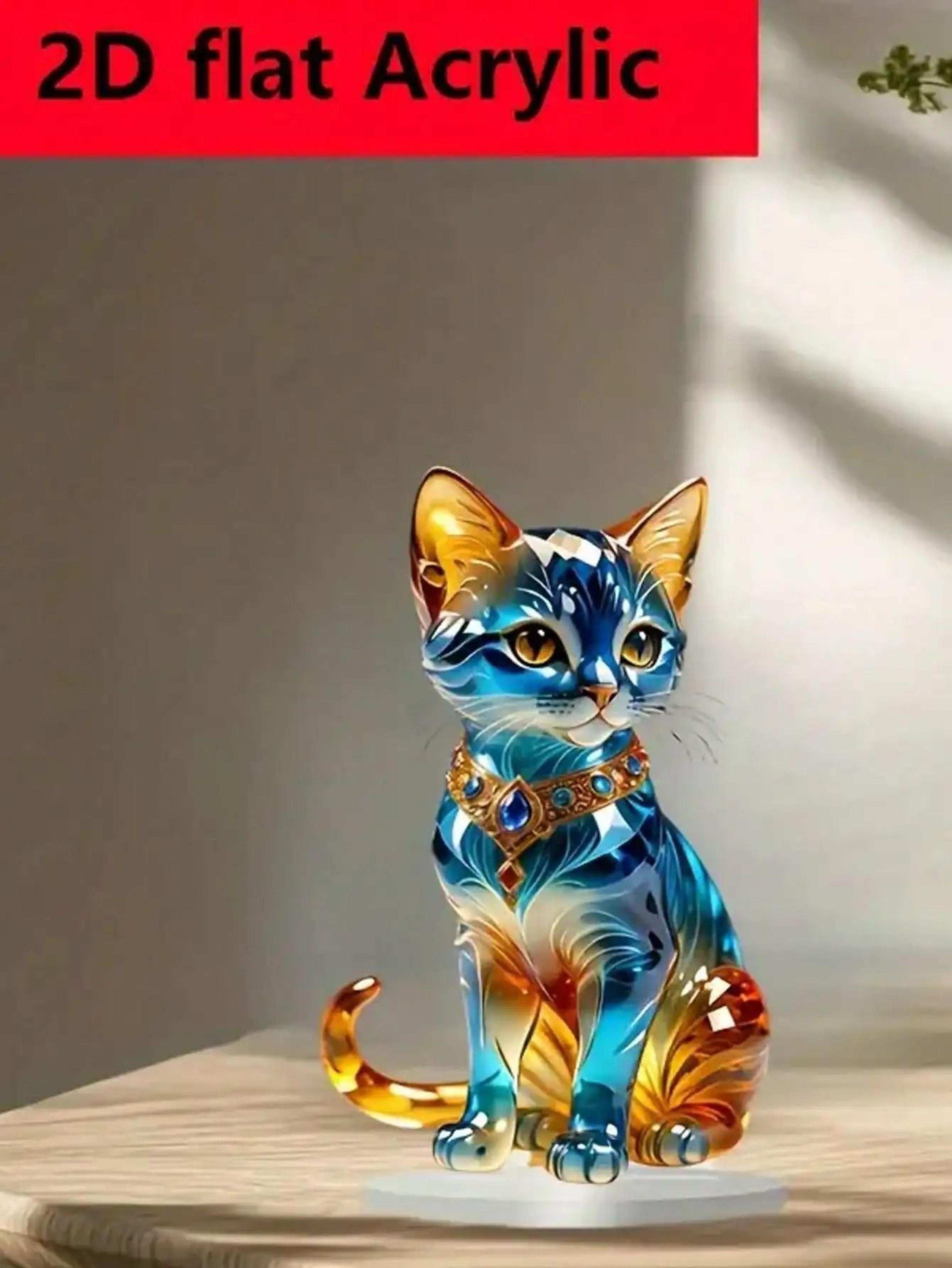 Elegant Exotic Cat Tabletop Decoration Animal Themed Home And Office Sculpture 6