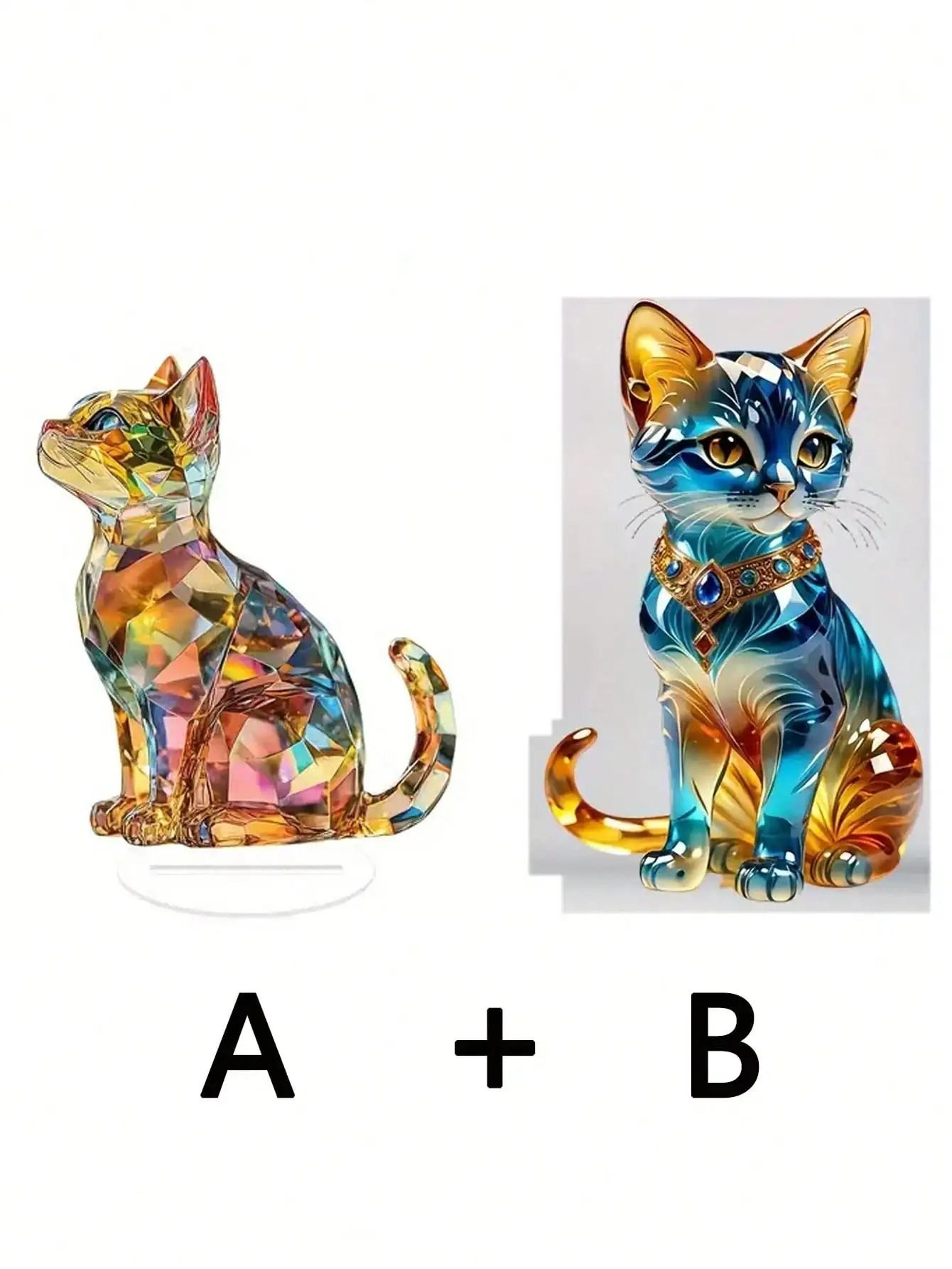 Elegant Exotic Cat Tabletop Decoration Animal Themed Home And Office Sculpture 8