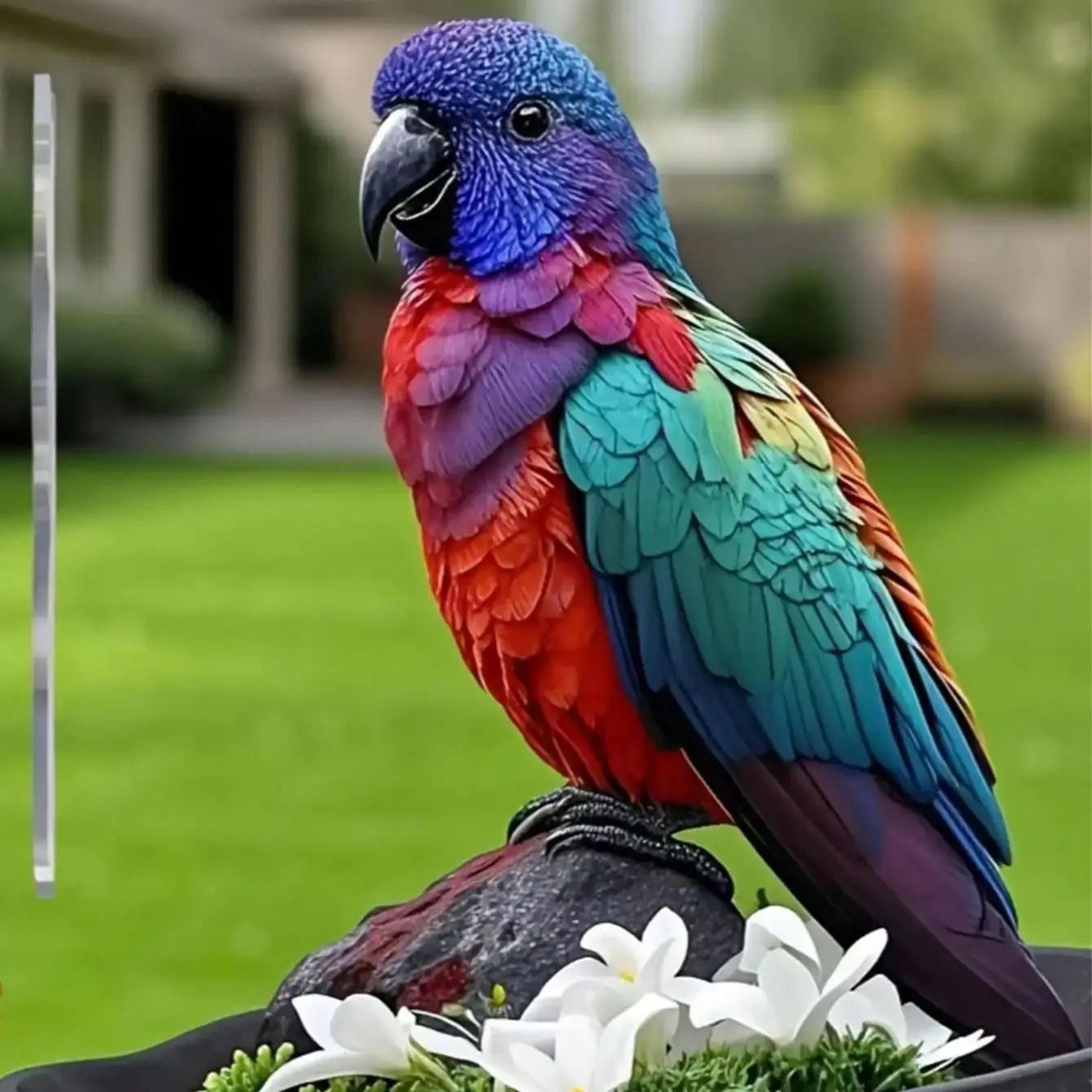 Bright And Colorful Parrot Garden Stake Outdoor Terrace And Lawn Decoration 6