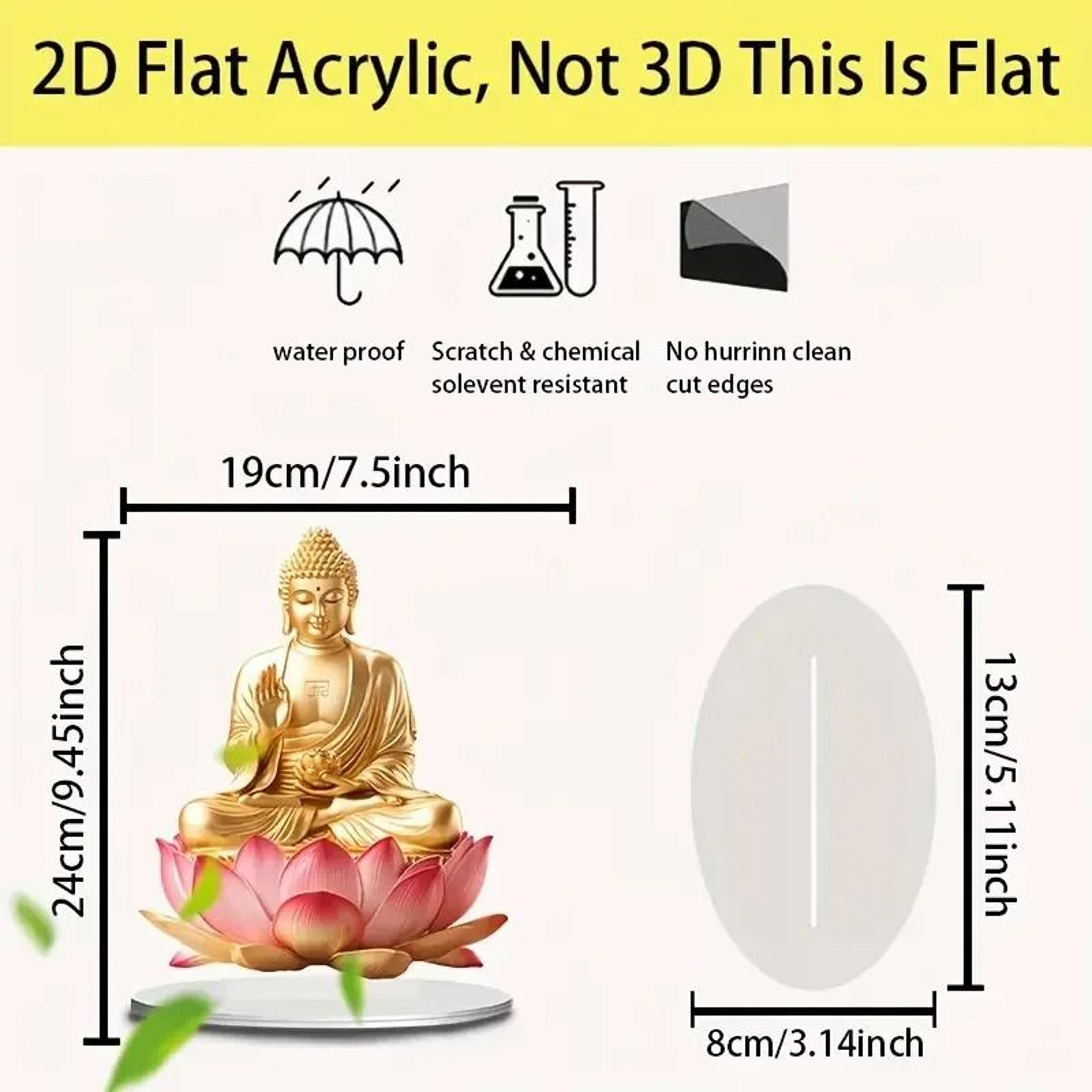 Lotus Terrace Buddha Statue Acrylic Home And Office Decoration For Buddhist Enthusiasts 7