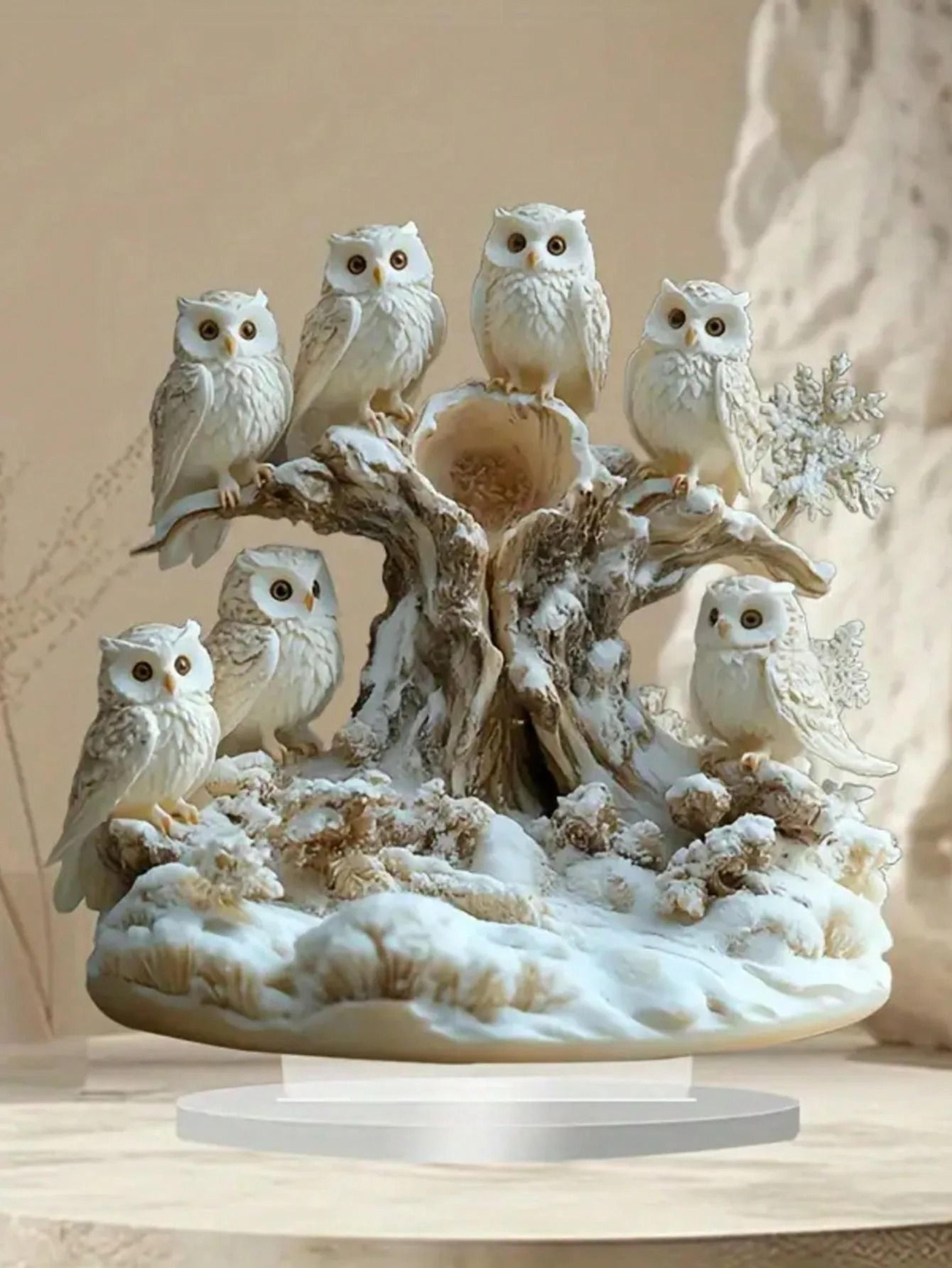 Owl Family Ornament Anime Themed Collectible Home And Office Decoration 12