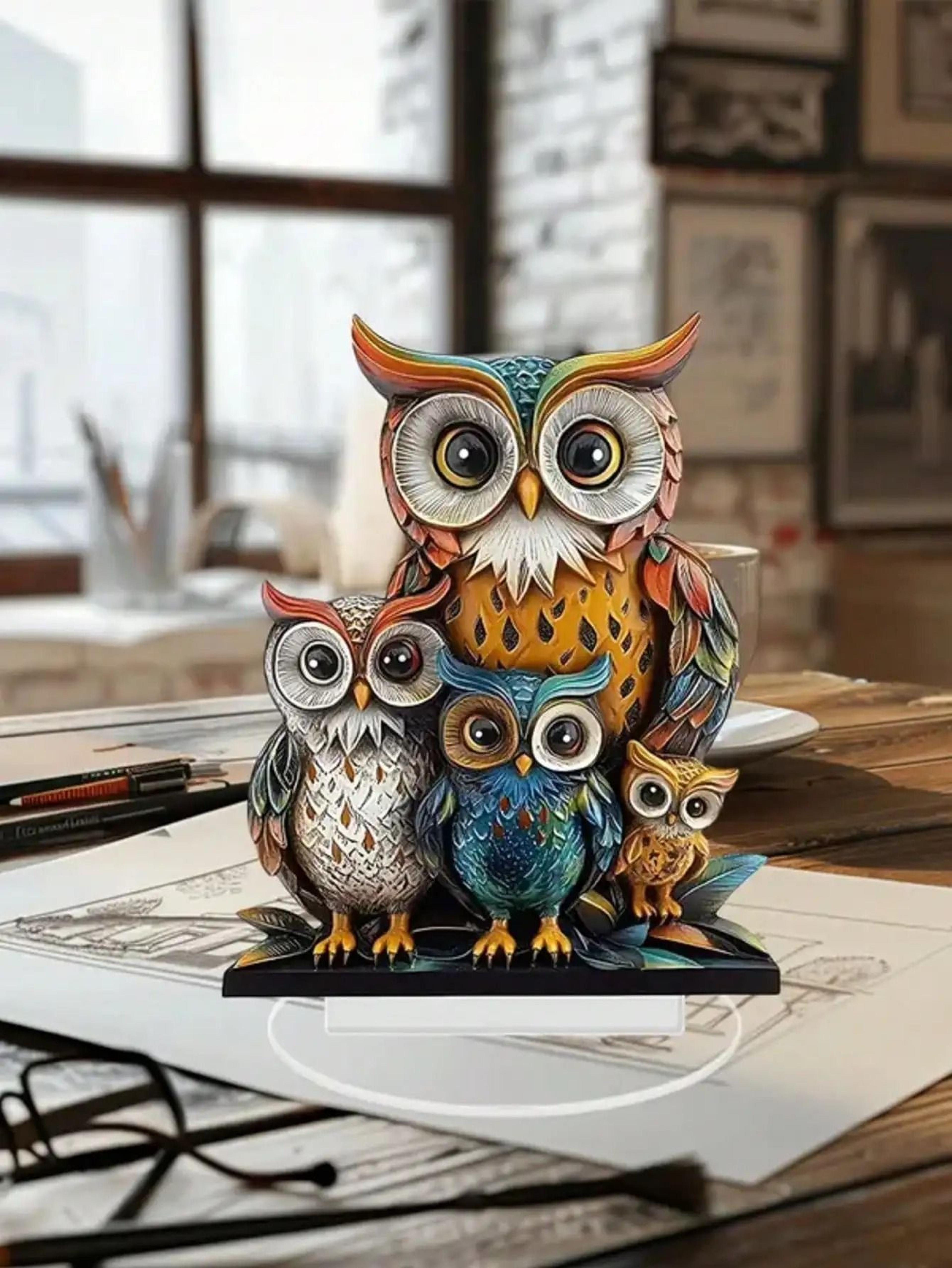 Owl Family Ornament Anime Themed Collectible Home And Office Decoration 8