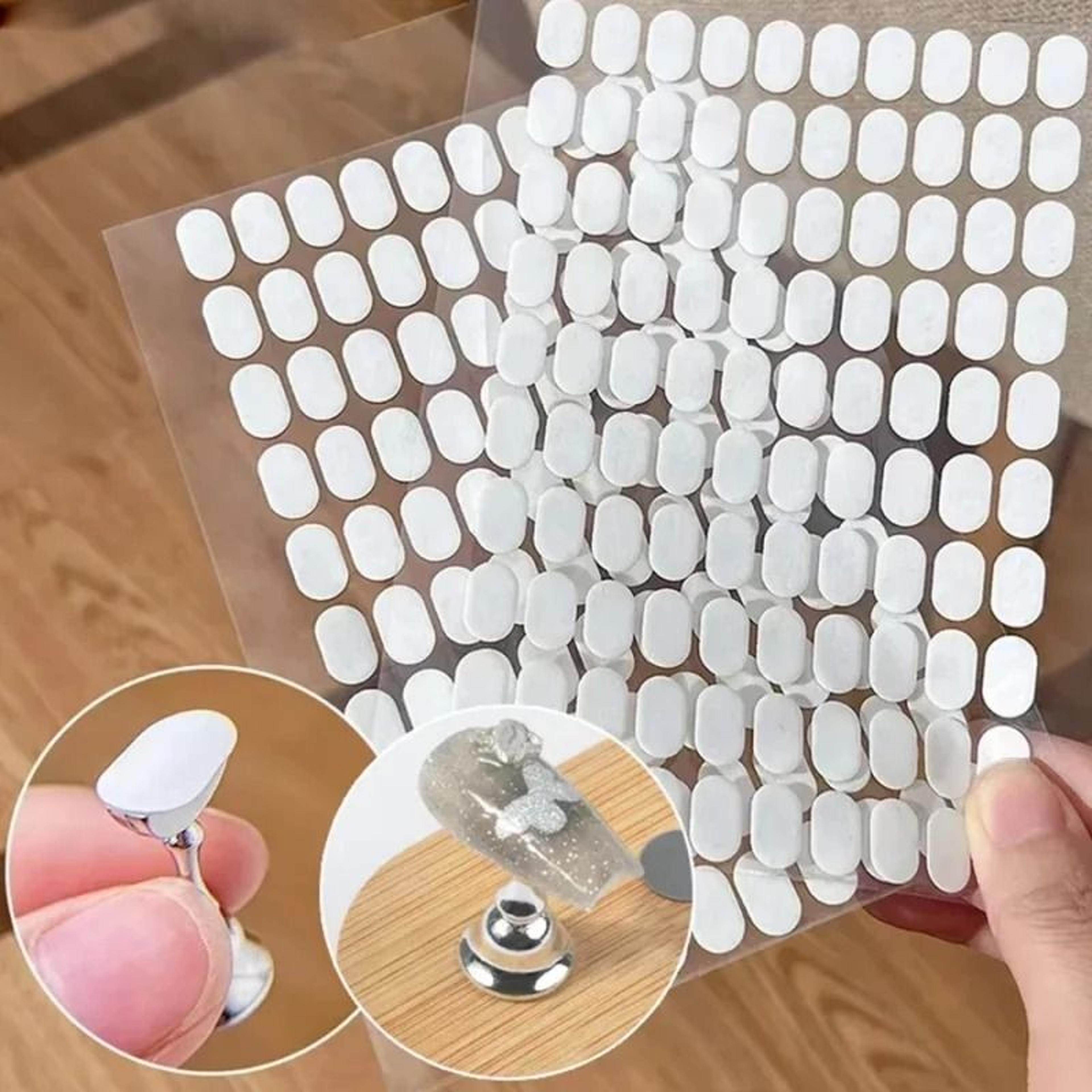200pcs Nail Support Double Sided Tape Transparent No Trace Jelly Tape Nail Art Practice Base Fixing 1