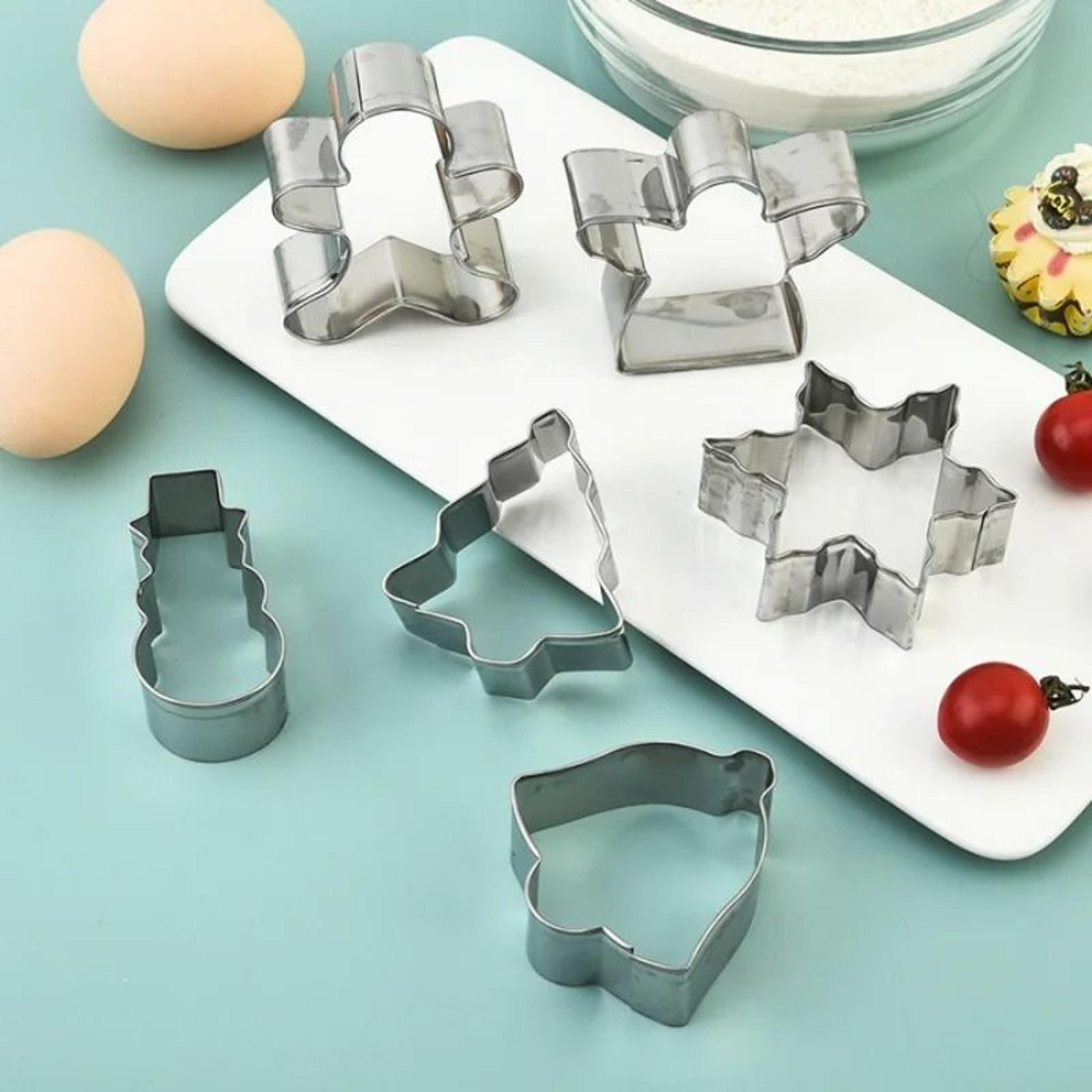 35pcs Christmas Snowflake Cookie Mold Stainless Steel Kitchen Baking Tool Gingerbread Man Tree Hear 0