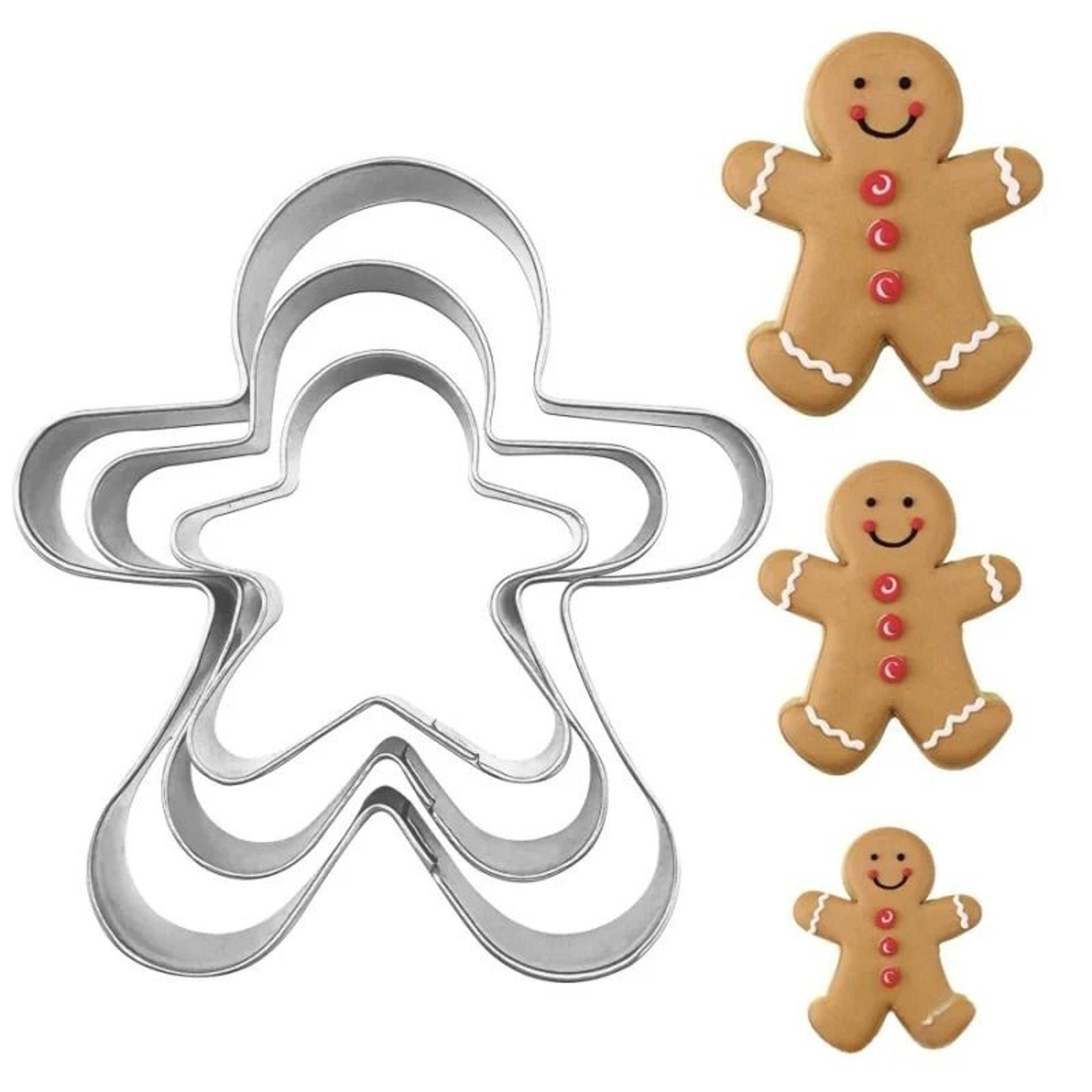 35pcs Christmas Snowflake Cookie Mold Stainless Steel Kitchen Baking Tool Gingerbread Man Tree Hear 3