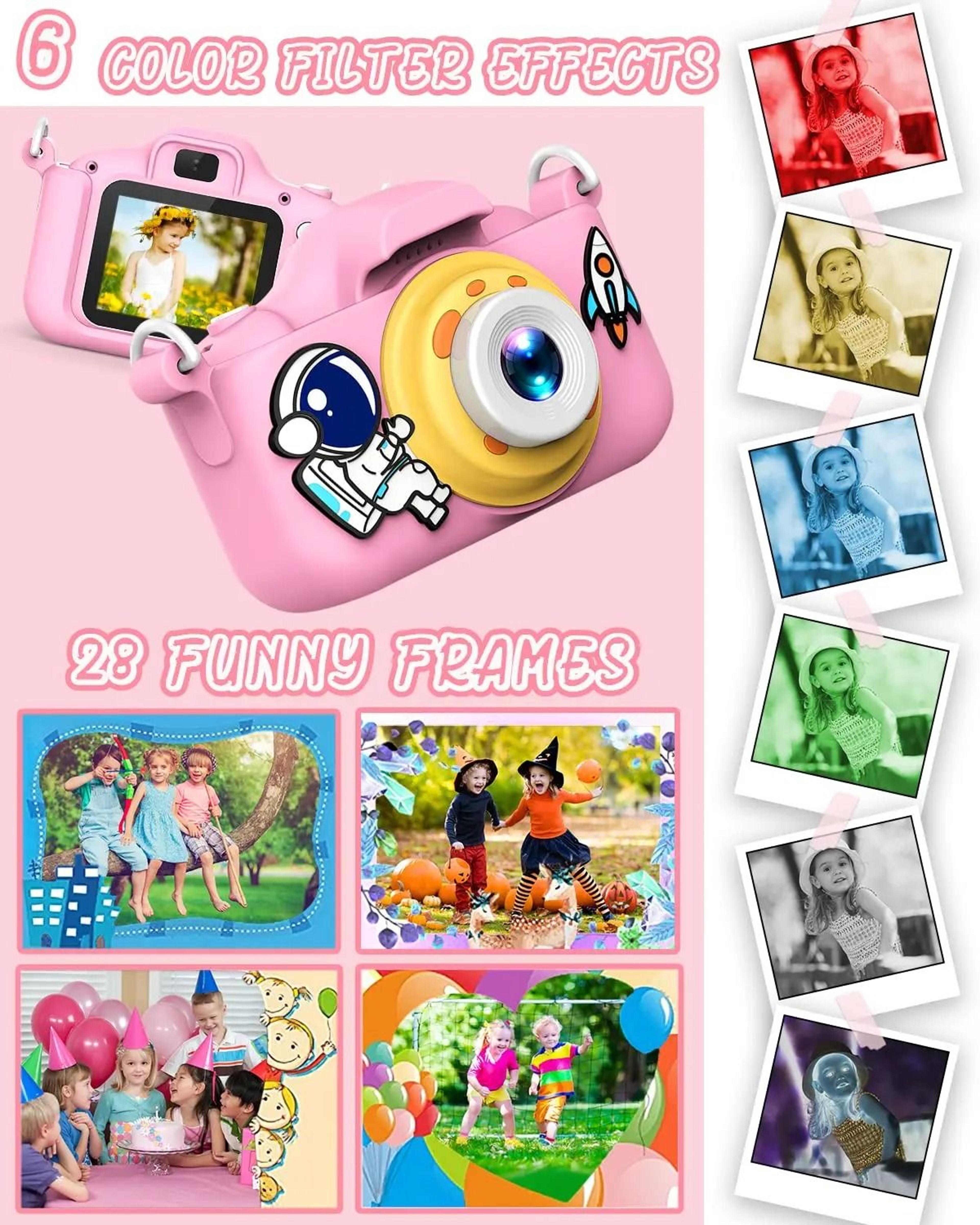 Kids Selfie Camera New Cartoon HD Digital Video Cameras Toys Christmas Birthday Gifts 5