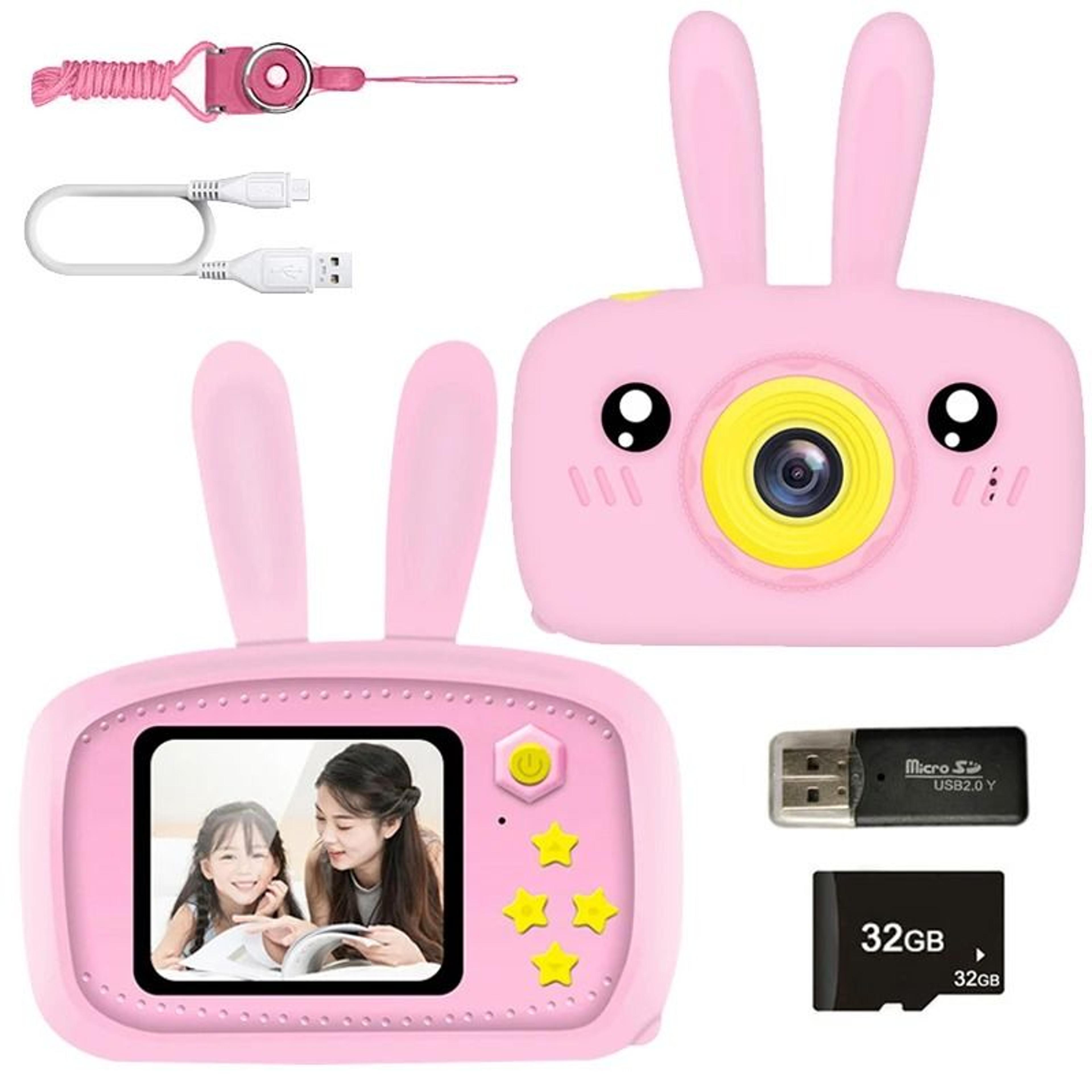 New Mini Cartoon Rabbit Camera 2 Inch HD Screen Educational Digital Video Camera For Kid Gifts 0