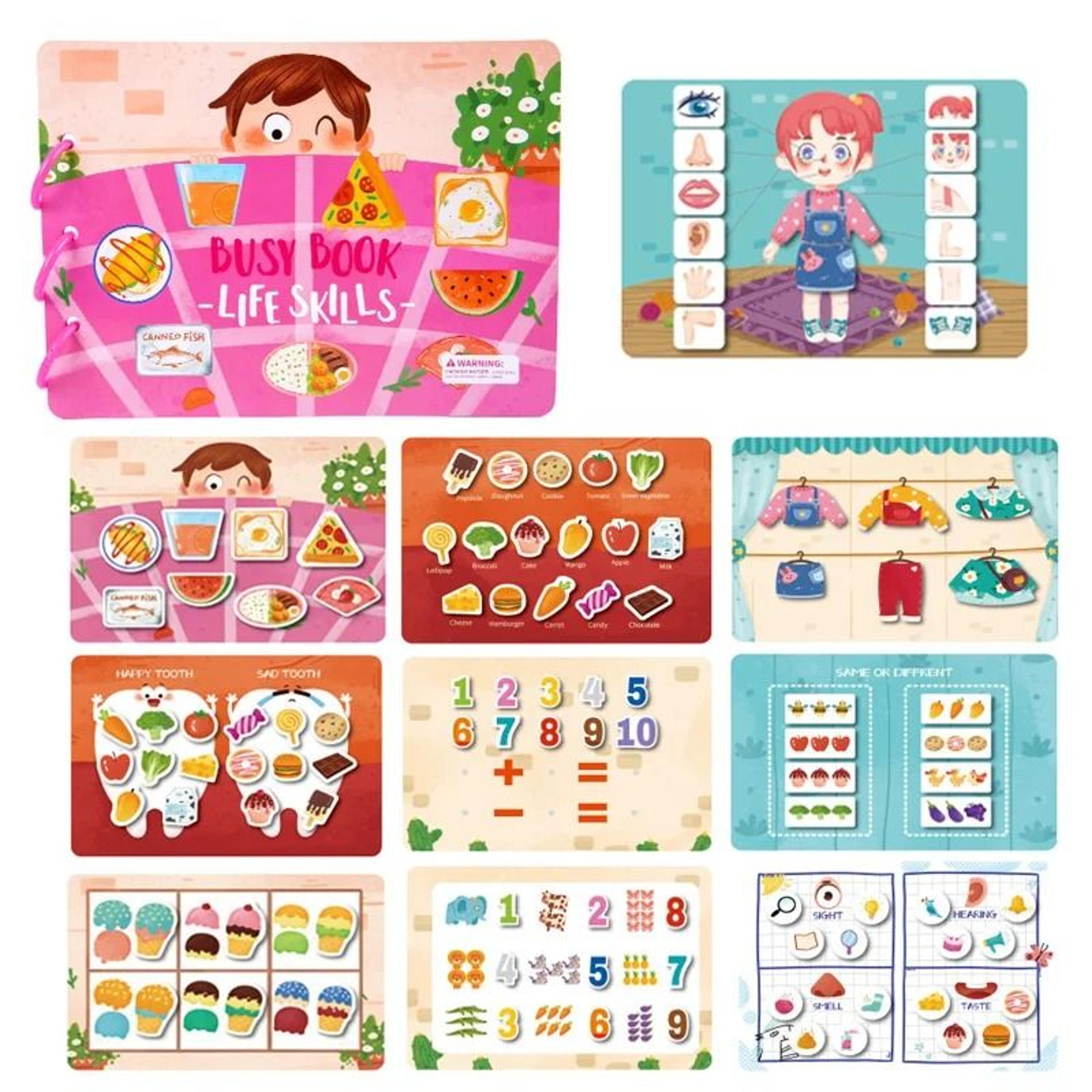My First Busy Books Montessori Paste Quiet Book Baby Educational Activity Busy Board Toys 10