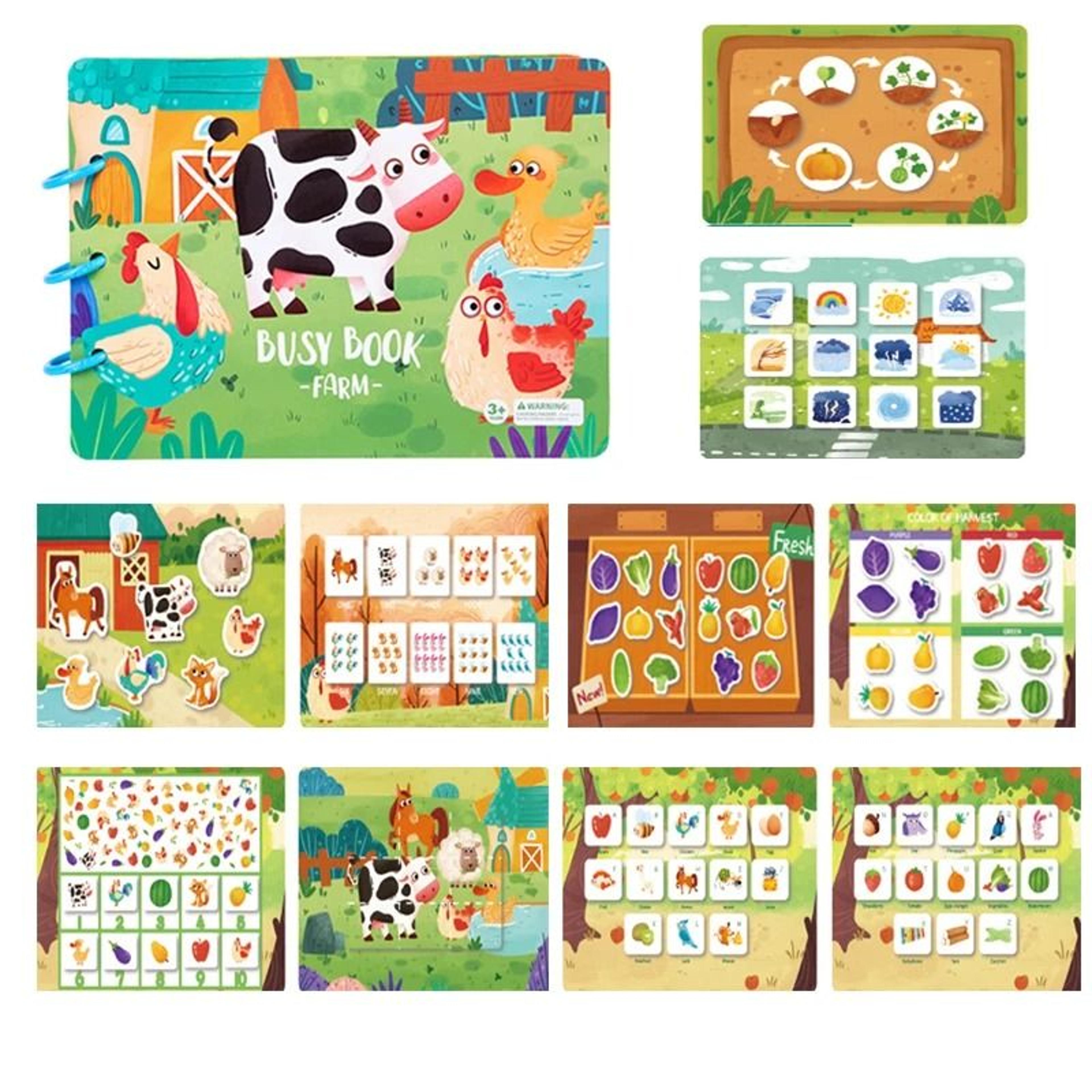 My First Busy Books Montessori Paste Quiet Book Baby Educational Activity Busy Board Toys 8