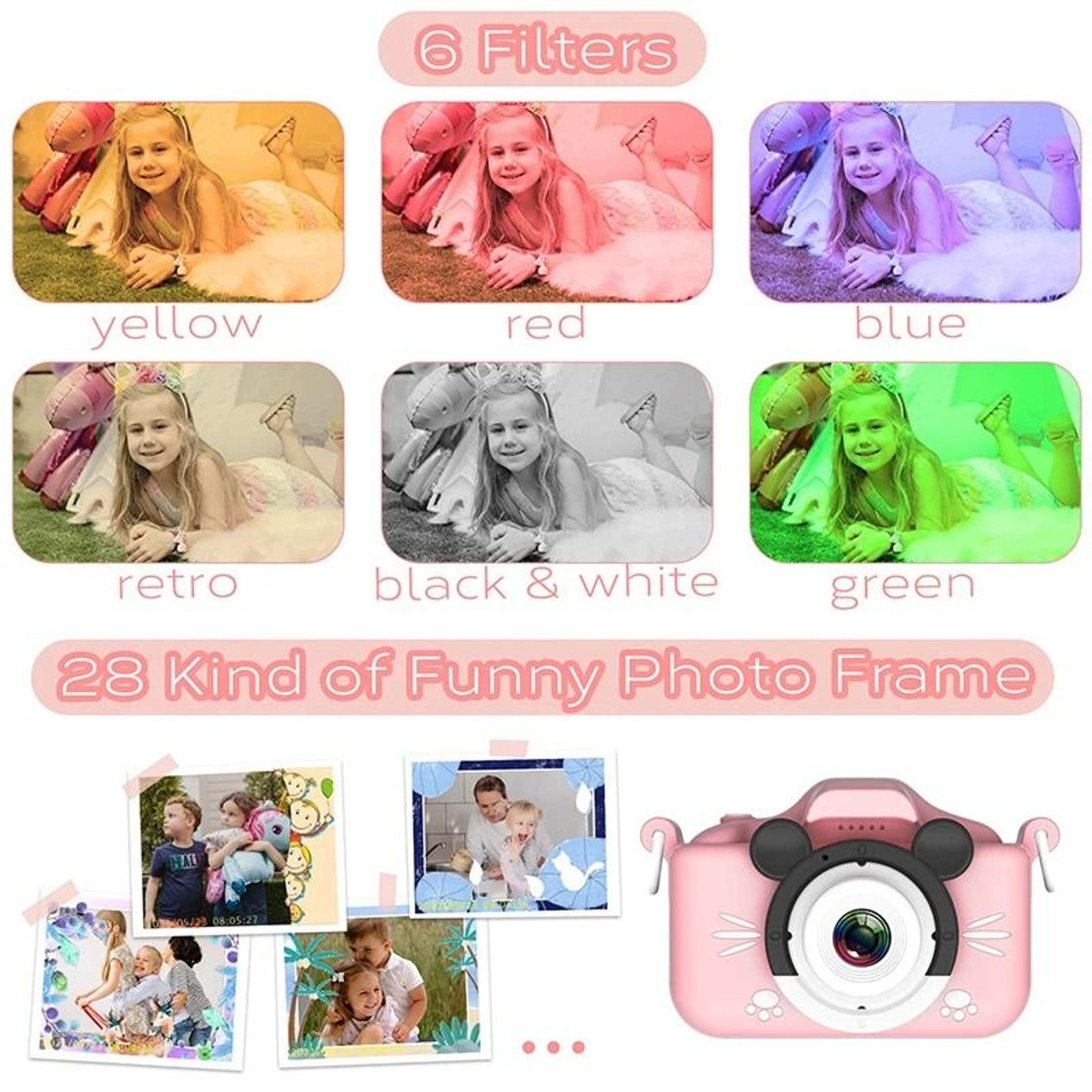 Kids Camera HD Digital Video Toddler Camera With Silicone Cover  32GB SD Card 5