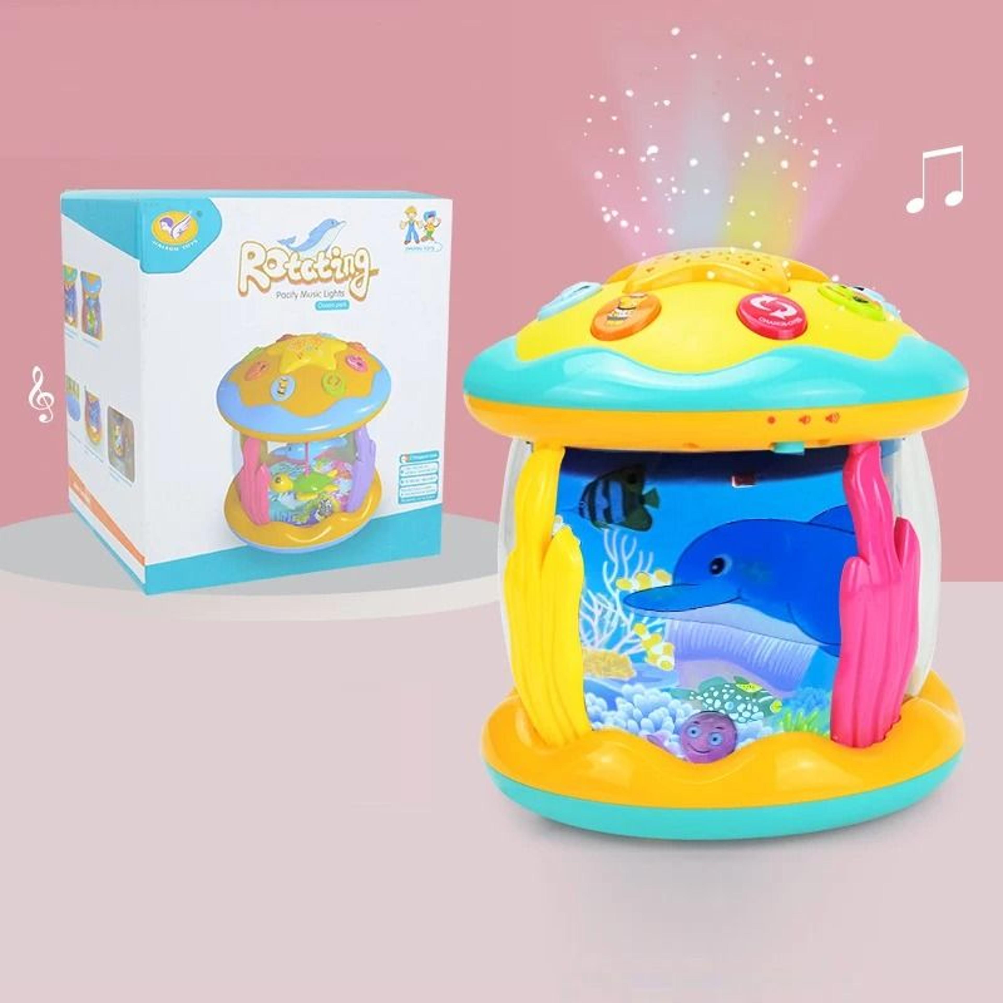 Baby 4 In 1 Tummy Time Crawling Toy Early Learning Sea Animals Sensory Musical Projector 7