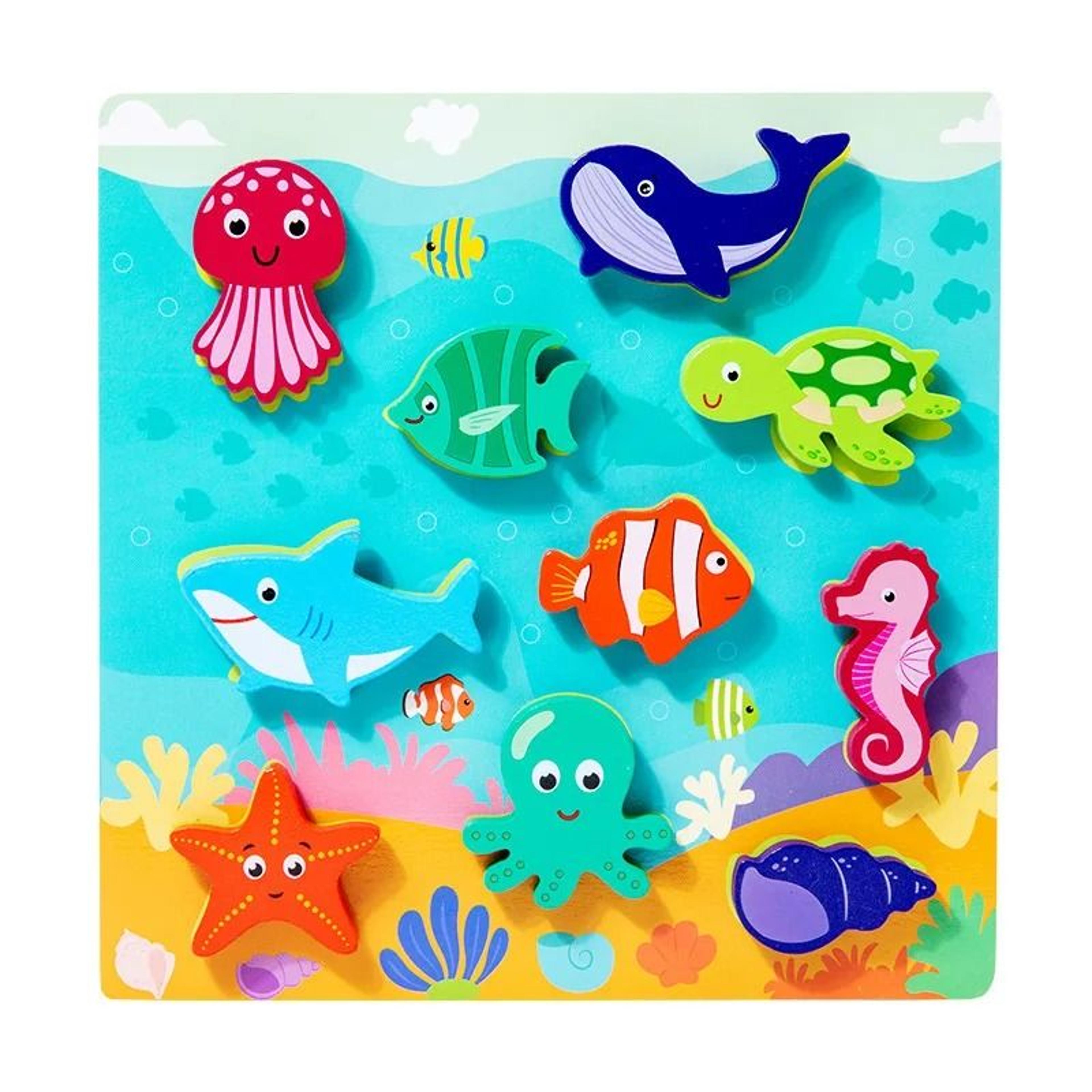 Childrens 3D Puzzle Early Education Fun DIY Paste Wood Educational Toys For Kids 7