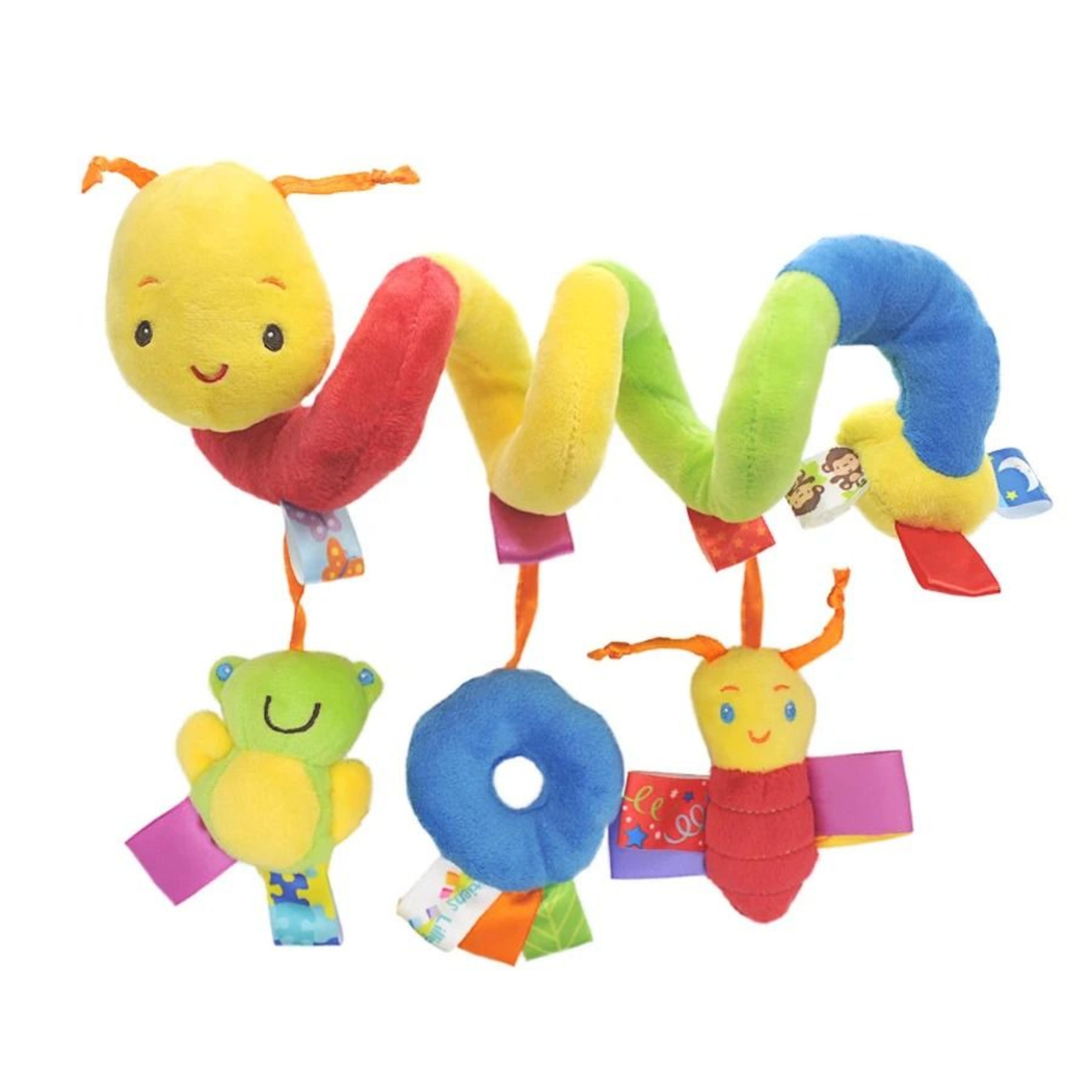Spiral Stroller Toys Newborn Plush Hanging Baby Soft Rattle Sensory Crib Mobile 6