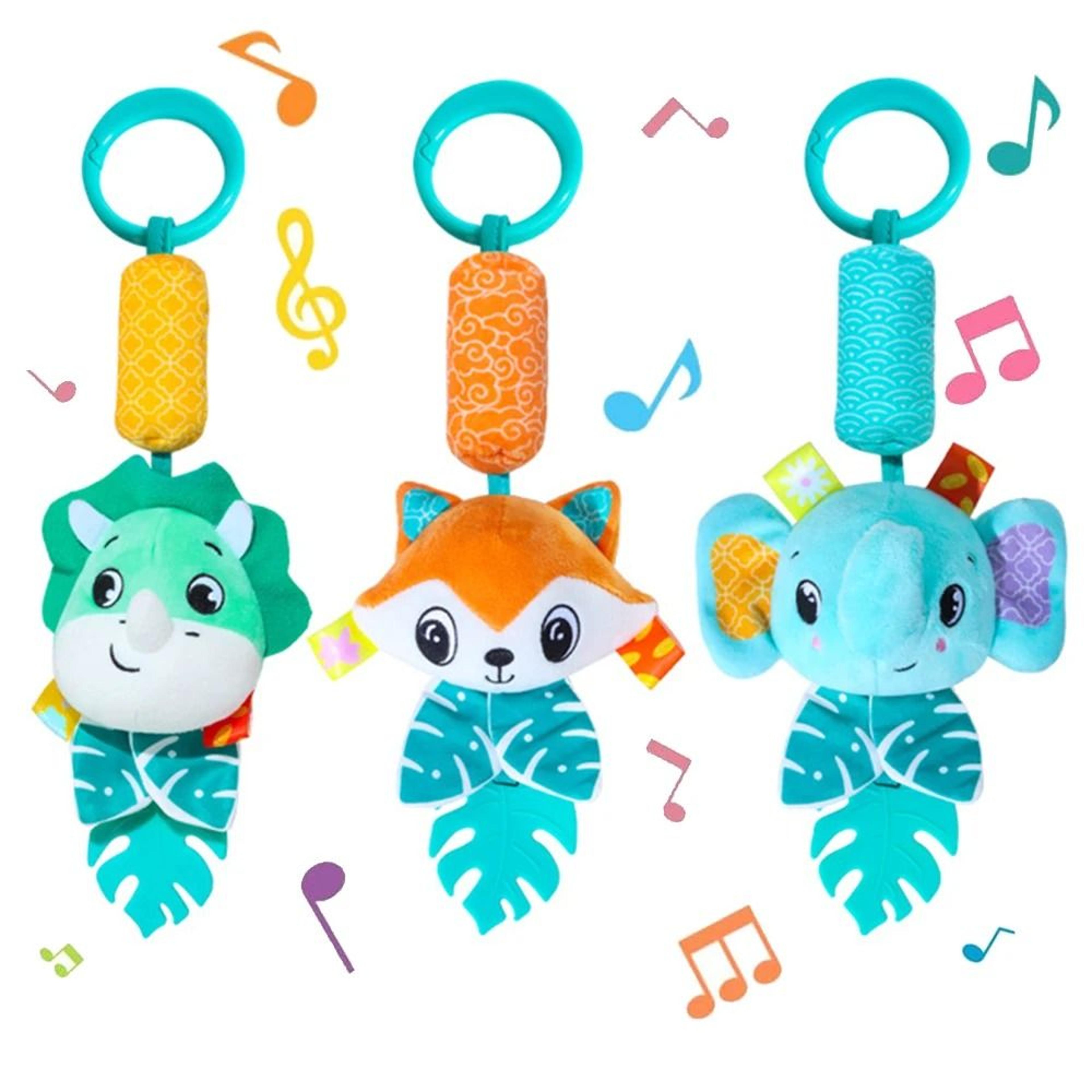 Baby Rattles Hanging Toys For Car Seat Crib And Stroller Montessori Sensory Plush Toys 0