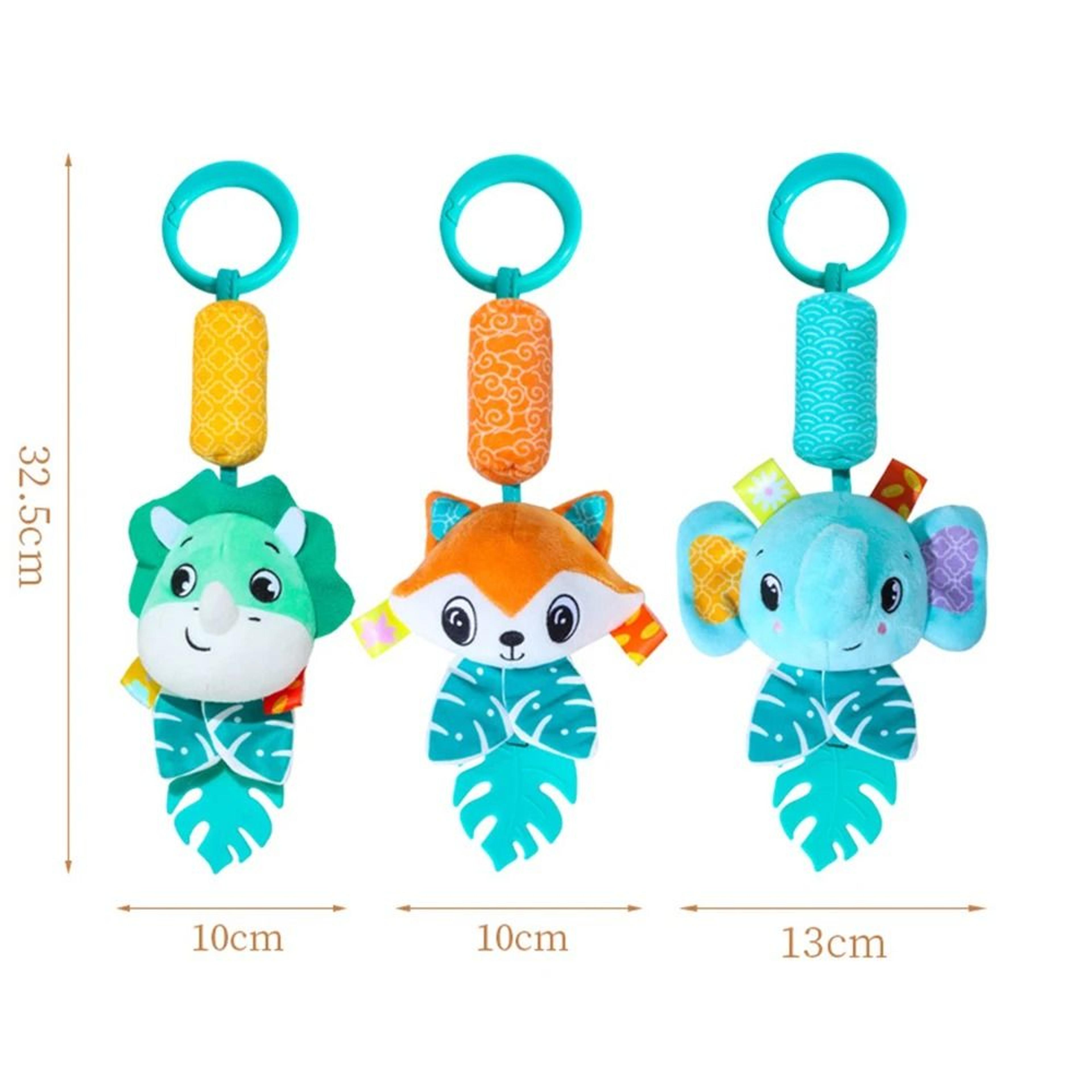 Baby Rattles Hanging Toys For Car Seat Crib And Stroller Montessori Sensory Plush Toys 5