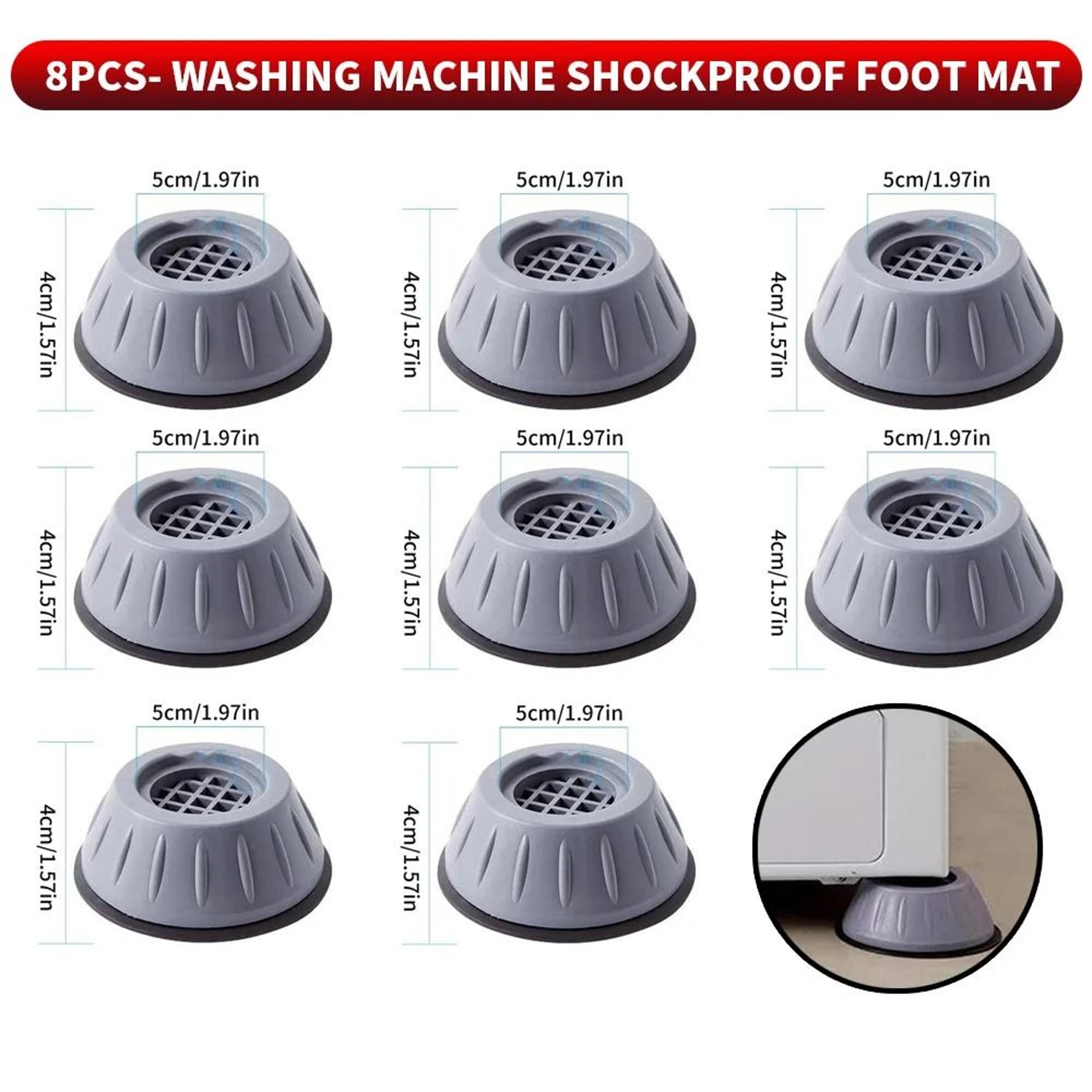 Washing Machine Shock Pad  Silicone AntiVibration  Noise Reduction Foot Pad 7