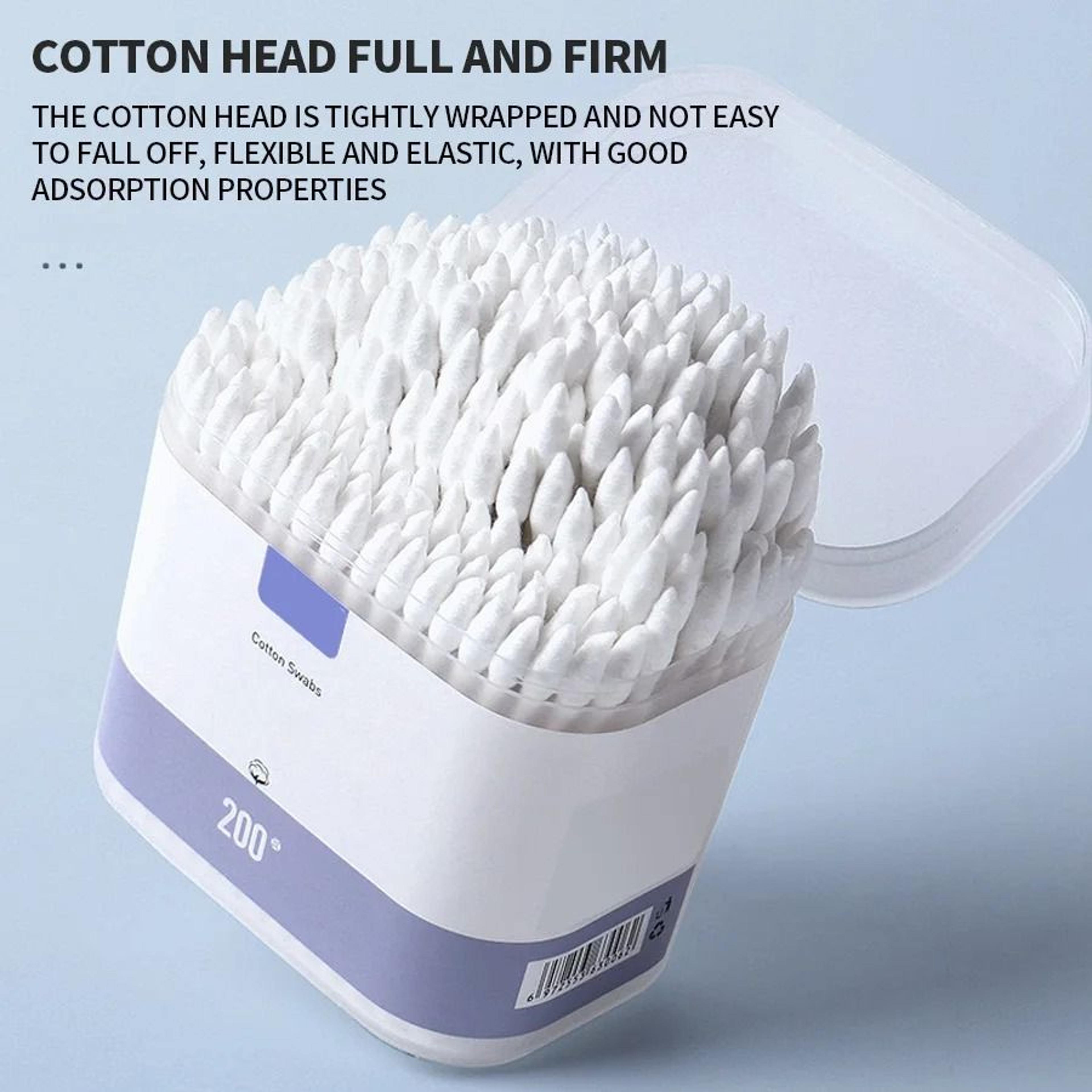 200Count Pure Cotton DoubleEnded Makeup Cotton Swabs  Precision Cleaning  Gentle Removal 1