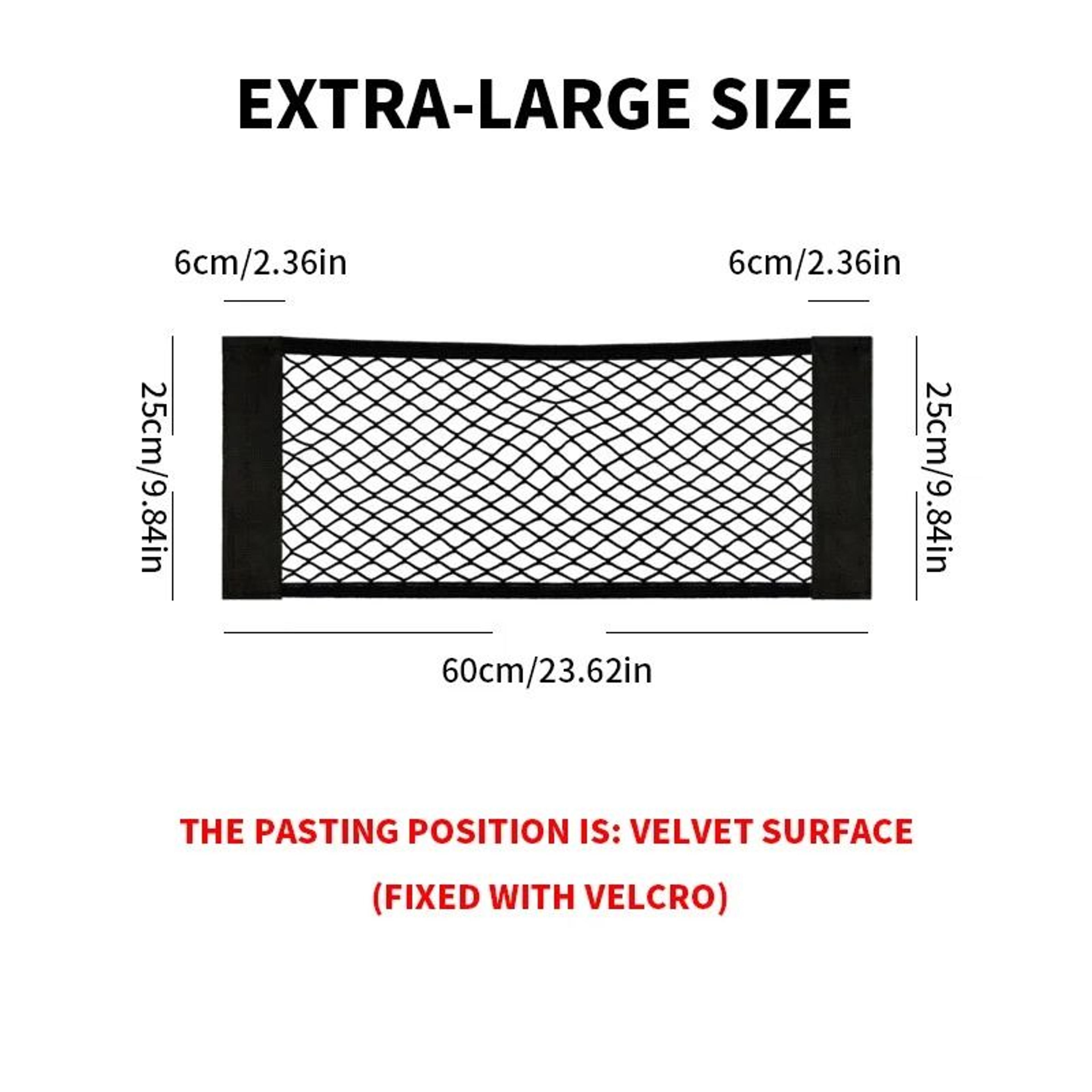 Universal Car Trunk Storage Net  Magic Elastic Sticker Mesh Pocket Organizer 9