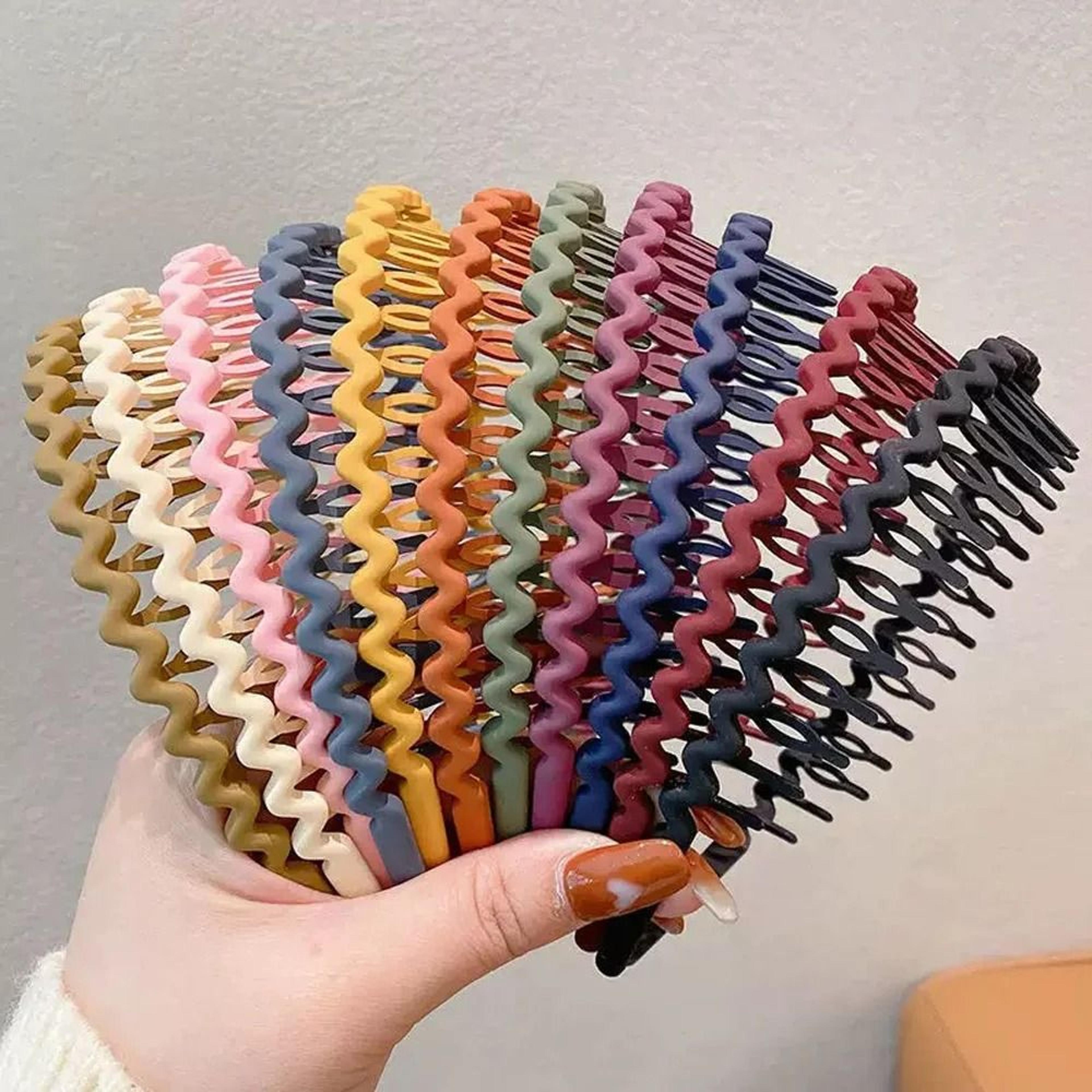 Fashion Wave Toothed Headband  Solid Color NonSlip Hair Band For Sports  Face Wash 0